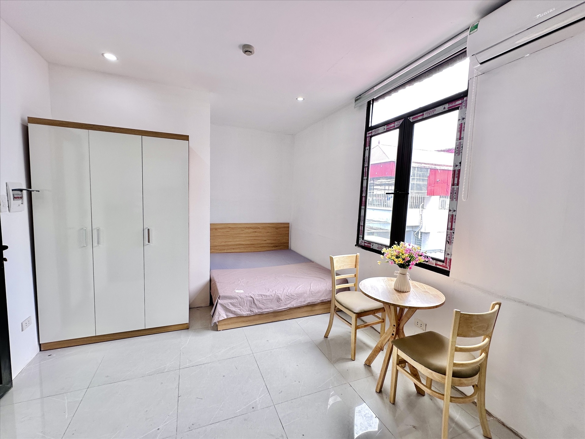 Phòng trọ Studio 28m2 tại Suha Home Nguyễn Văn Huyên - Cầu Giấy - Phòng ngủ