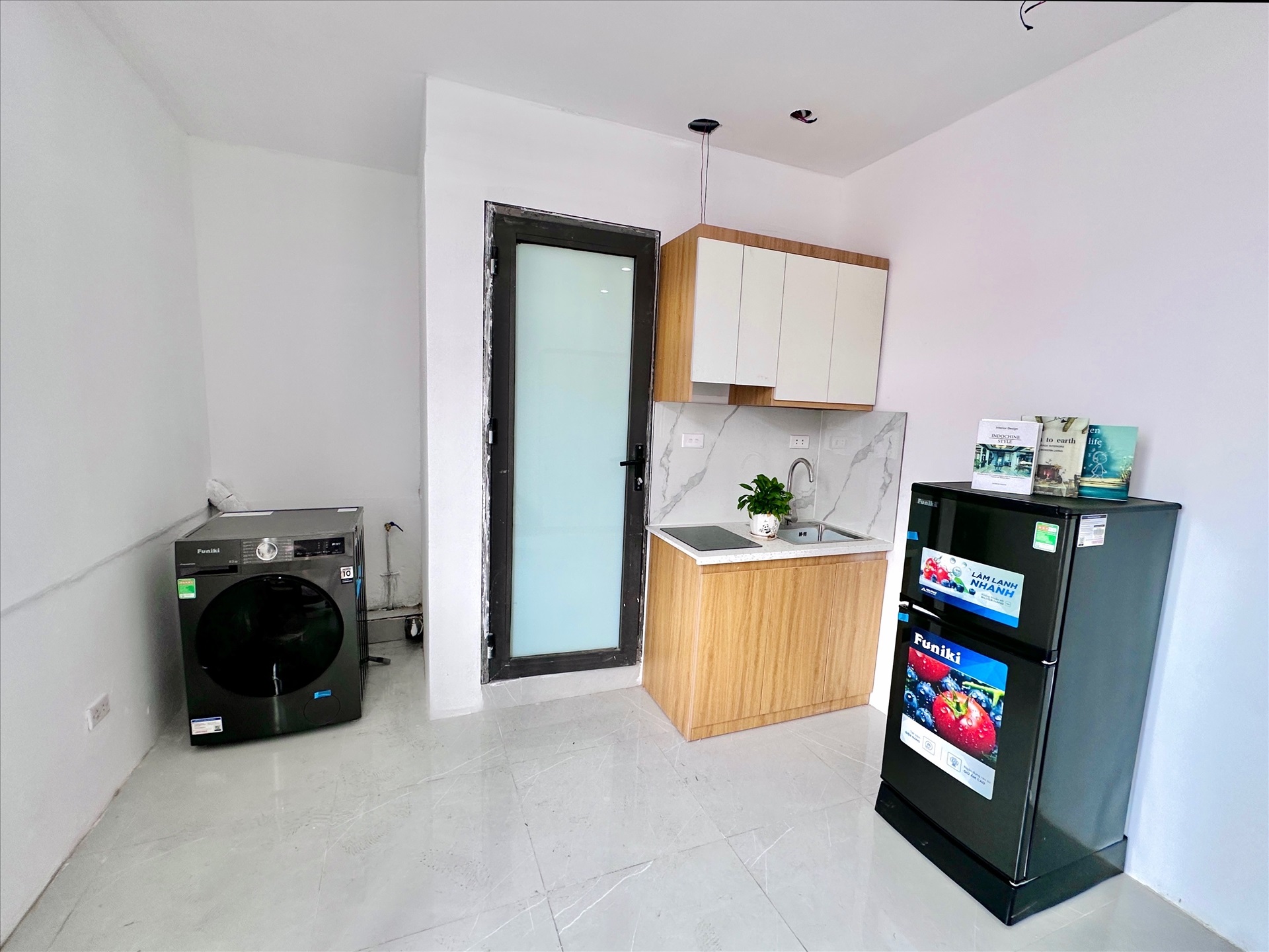 Phòng trọ Studio 28m2 tại Suha Home Nguyễn Văn Huyên - Cầu Giấy - Phòng bếp