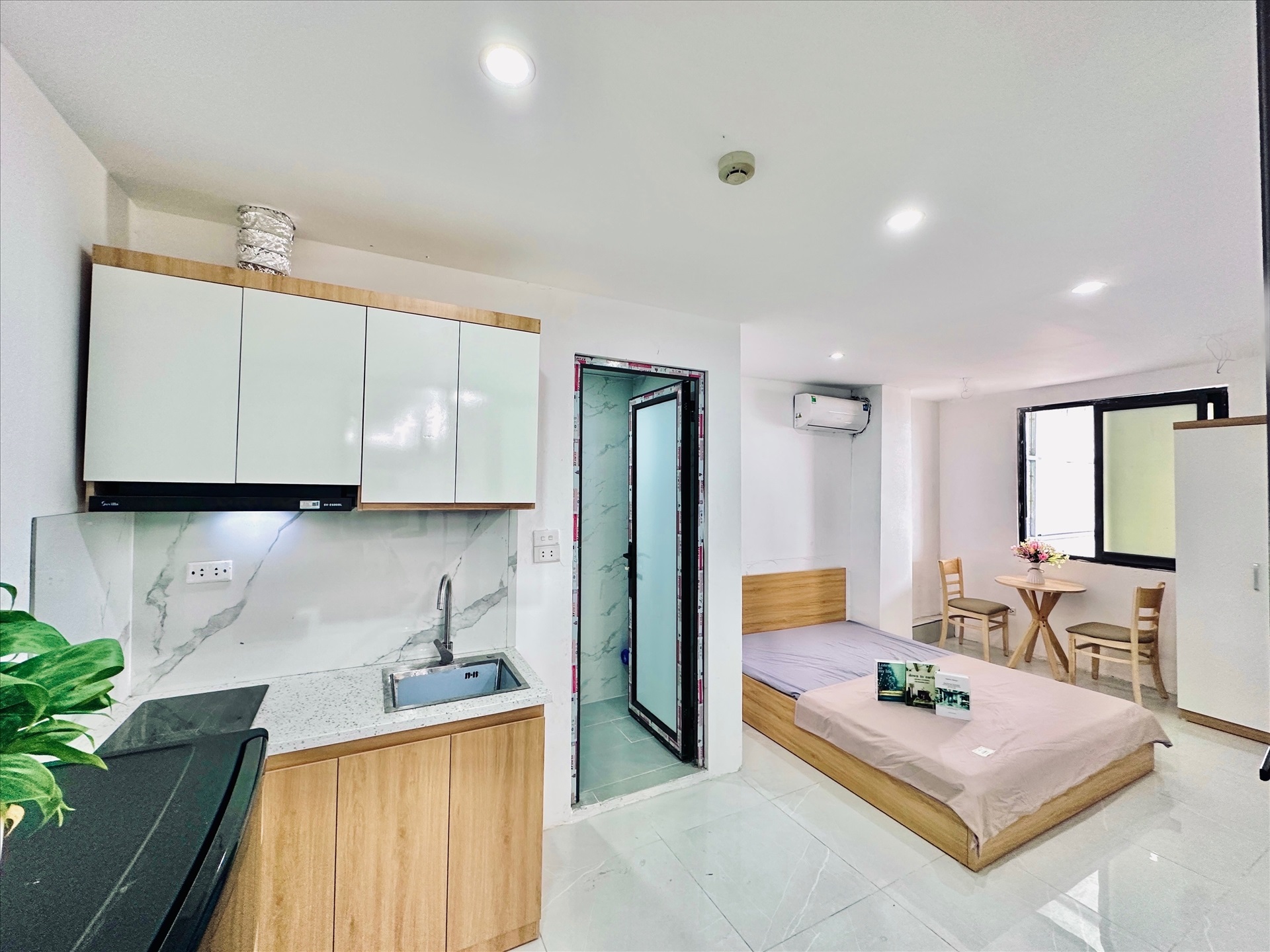 Phòng trọ Studio 28m2 tại Suha Home Nguyễn Văn Huyên - Cầu Giấy - Phòng ngủ