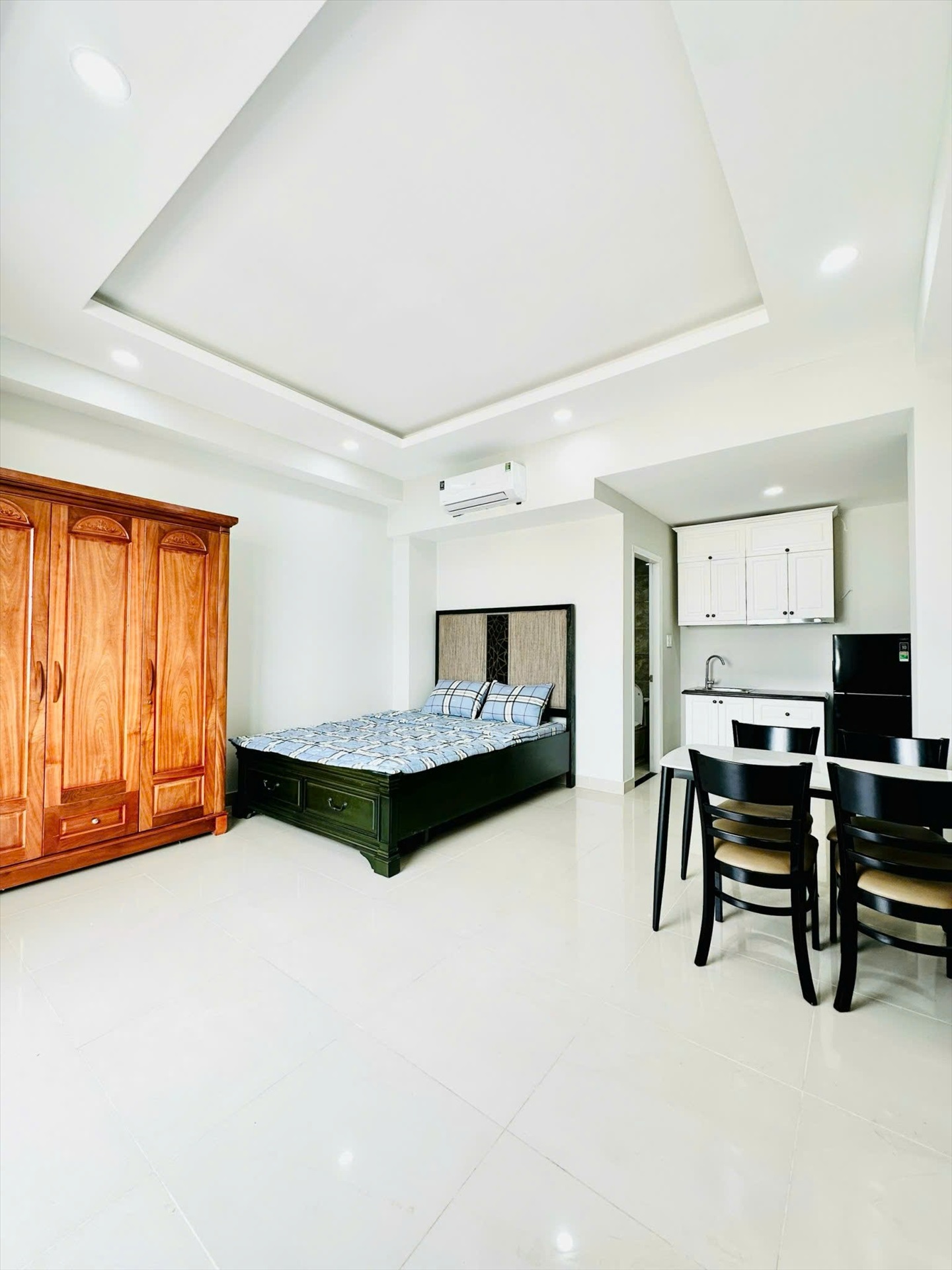 Phòng trọ Studio 30m2 tại Diamond House Bạch Đằng - Bình Thạnh - Phòng ngủ