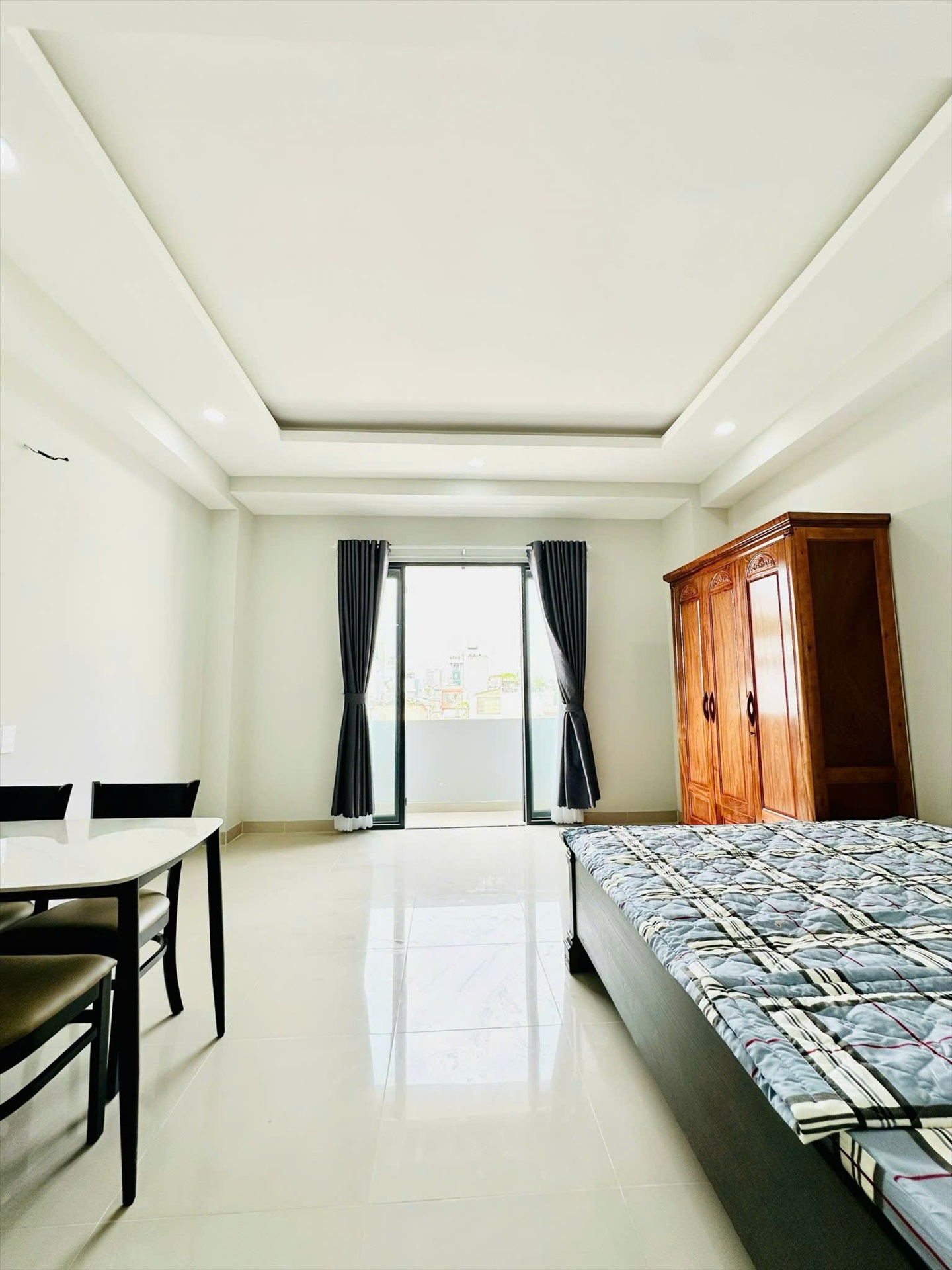 Phòng trọ Studio 30m2 tại Diamond House Bạch Đằng - Bình Thạnh - Phòng ngủ