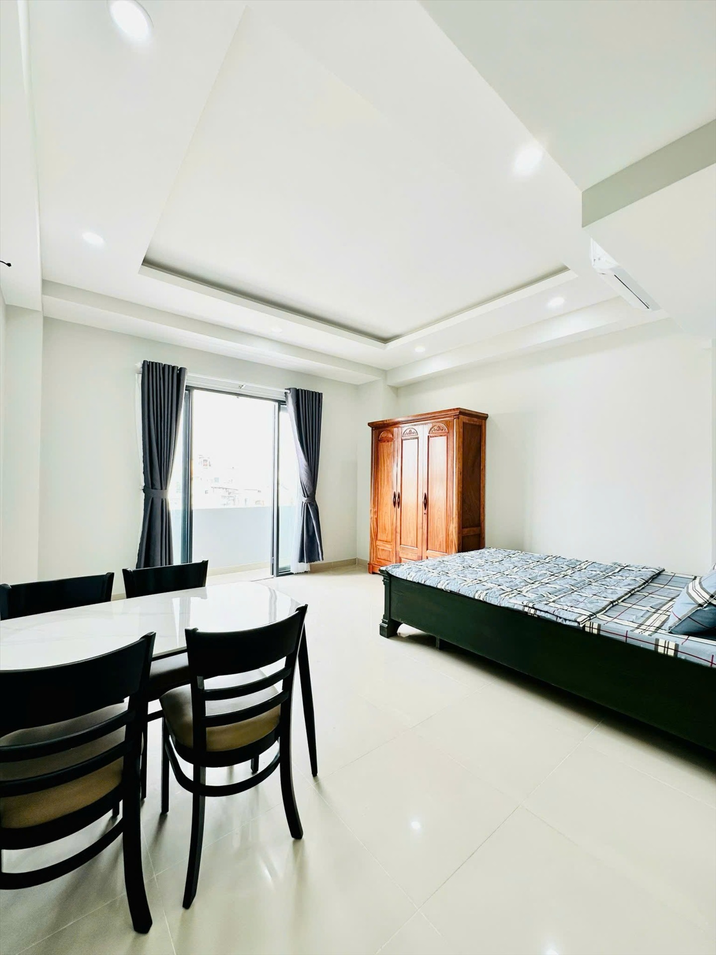 Phòng trọ Studio 30m2 tại Diamond House Bạch Đằng - Bình Thạnh - Phòng ngủ