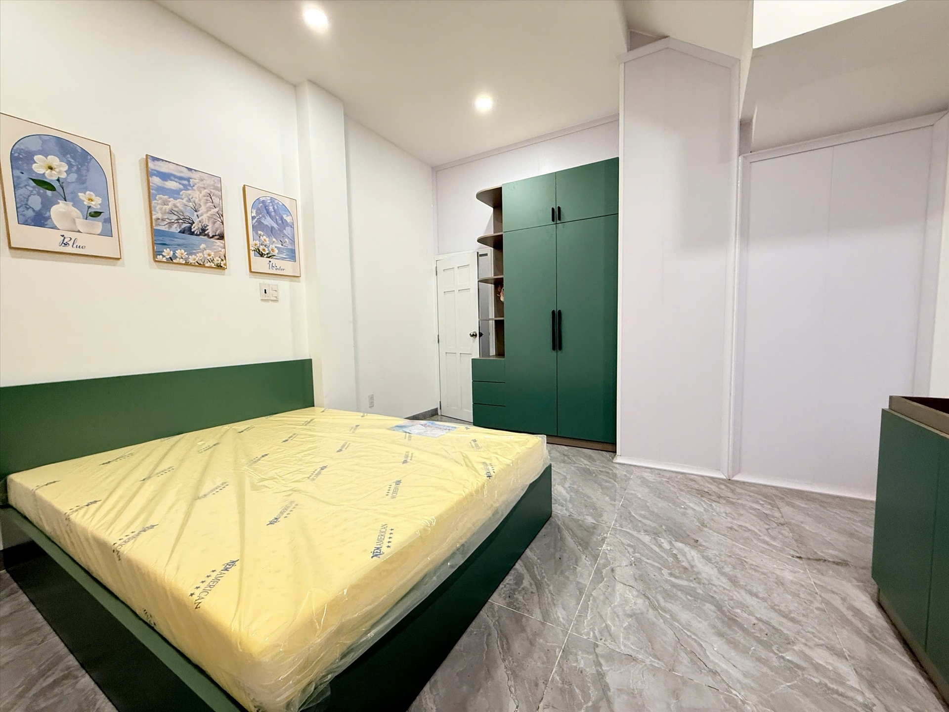 Phòng trọ Studio 25m2 tại Jinjoo Home Đường số 1 - Tân Bình - Phòng ngủ