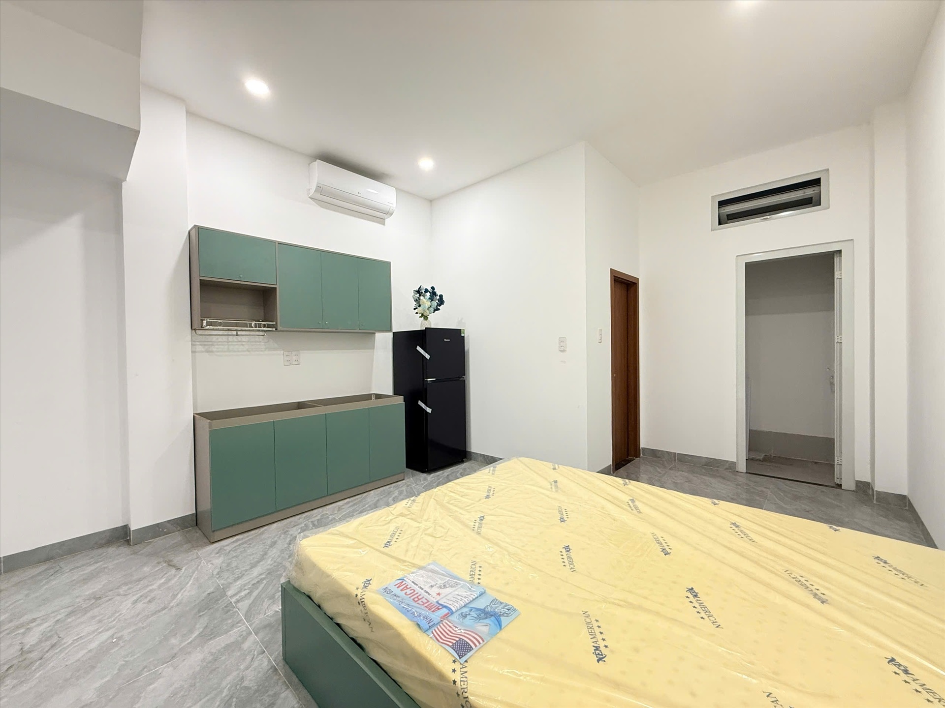 Phòng trọ Studio 25m2 tại Jinjoo Home Đường số 1 - Tân Bình - Phòng ngủ