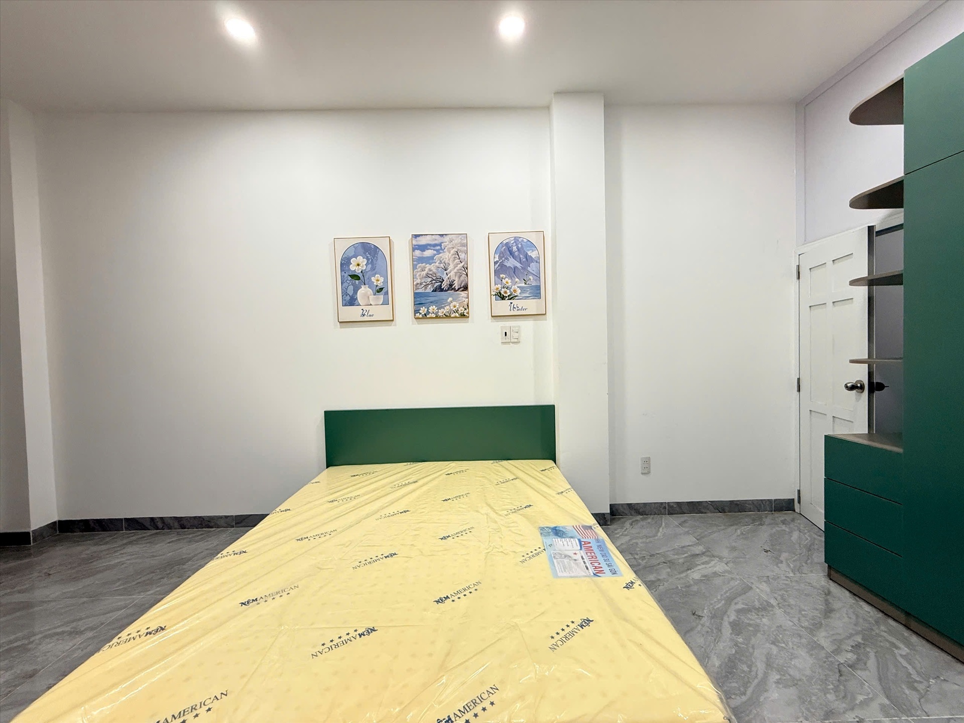 Phòng trọ Studio 25m2 tại Jinjoo Home Đường số 1 - Tân Bình - Phòng ngủ