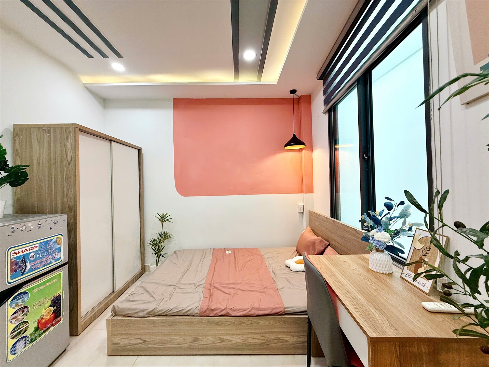 Phòng trọ Studio 20m2 tại SWEETHOME Vạn Kiếp - Bình Thạnh - Phòng ngủ