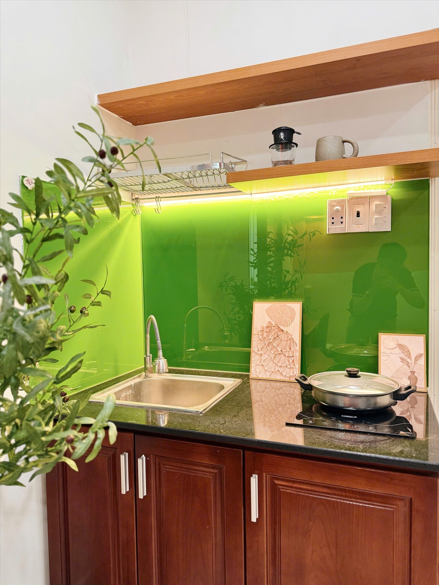 Phòng trọ Studio 20m2 tại SWEETHOME Vạn Kiếp - Bình Thạnh - Phòng bếp