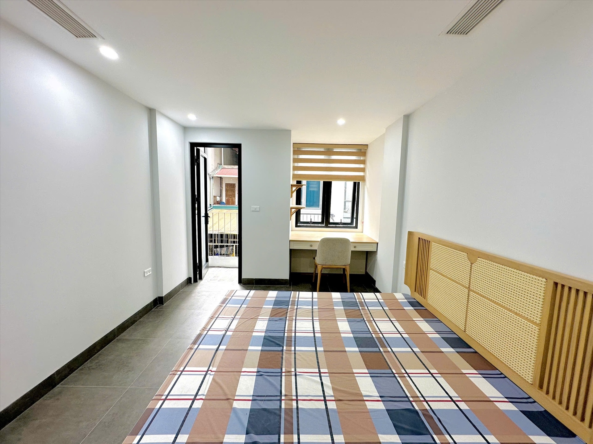 Phòng trọ Studio 30m2 tại TT House Yên Lãng - Đống Đa - Phòng ngủ