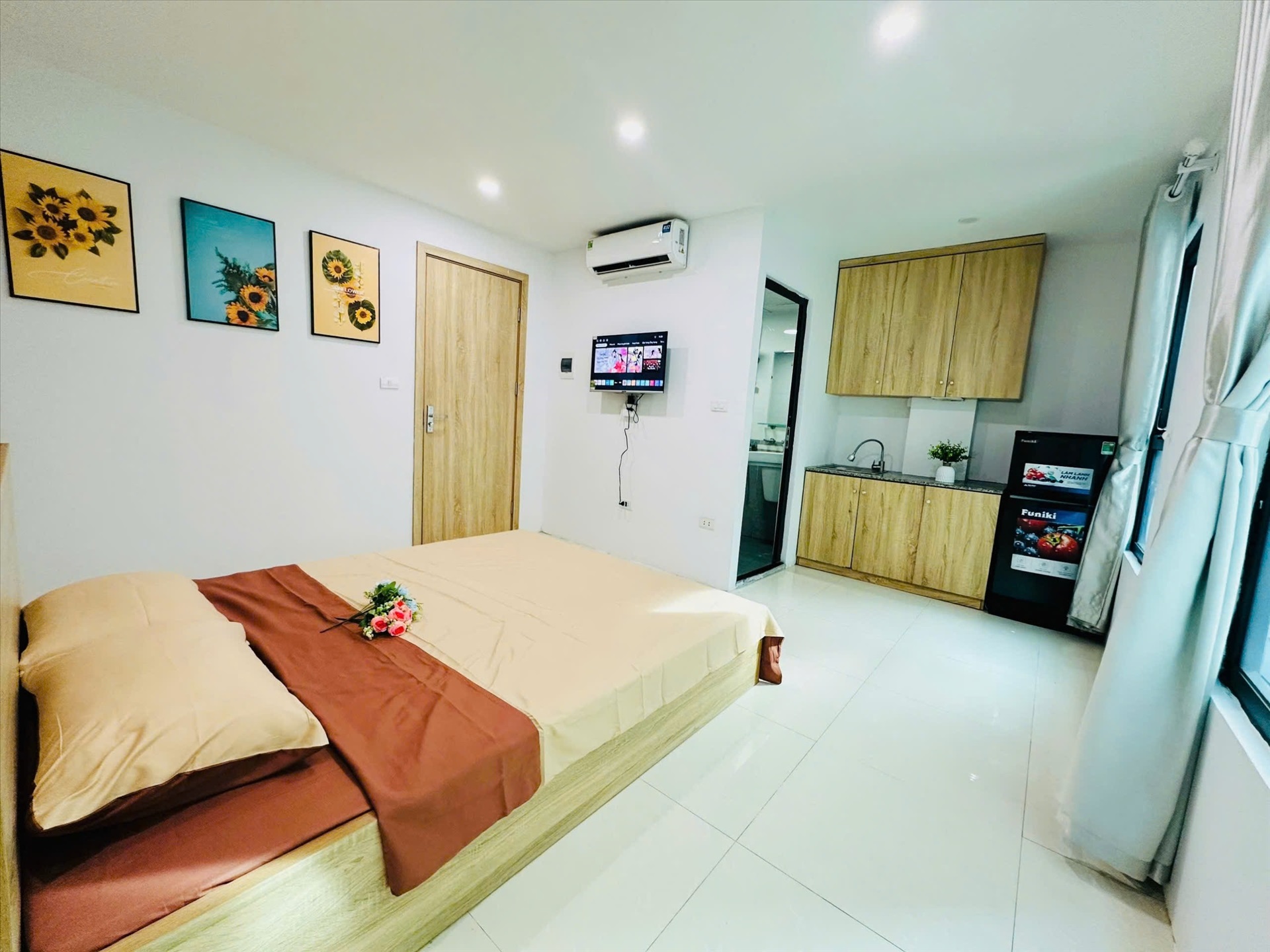 Phòng trọ Studio 24m2 tại TNR Home Nguyễn Khang - Cầu Giấy - Phòng bếp