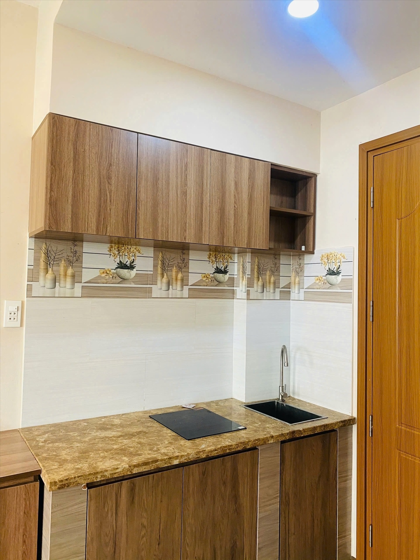 Phòng trọ Studio 25m2 tại Jinjoo Home Núi Thành - Tân Bình - Phòng bếp