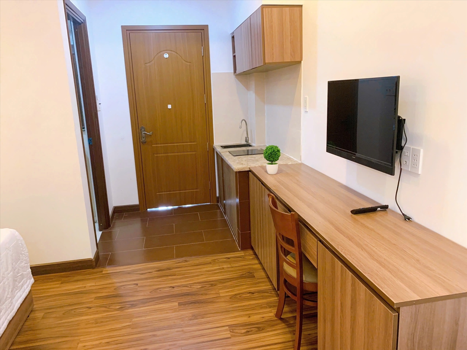 Phòng trọ Studio 20m2 tại Jinjoo Home Núi Thành - Tân Bình - Phòng bếp