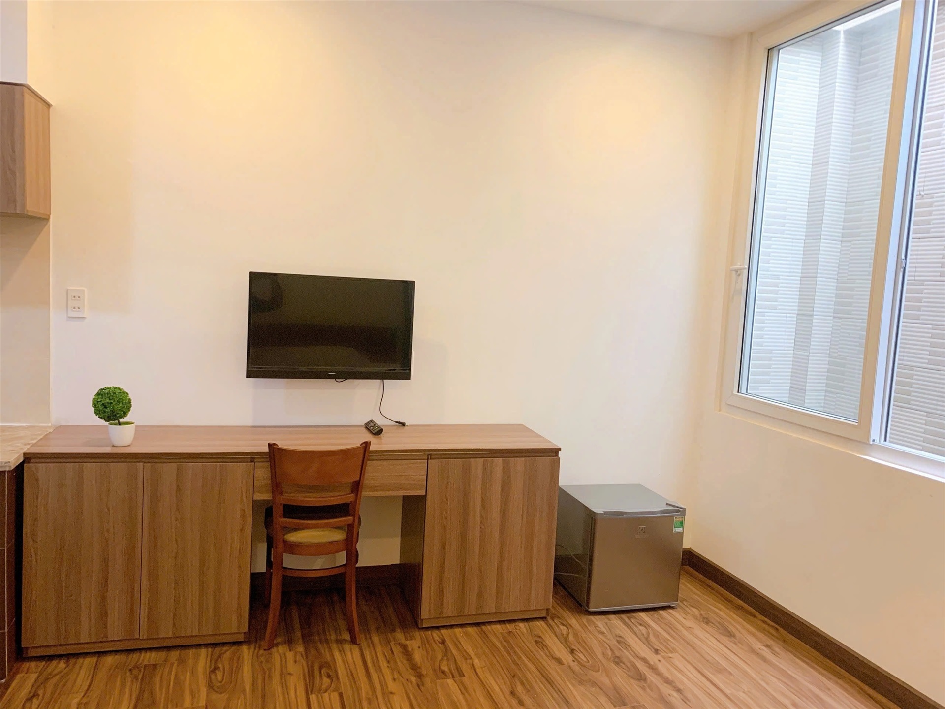 Phòng trọ Studio 20m2 tại Jinjoo Home Núi Thành - Tân Bình - Phòng ngủ