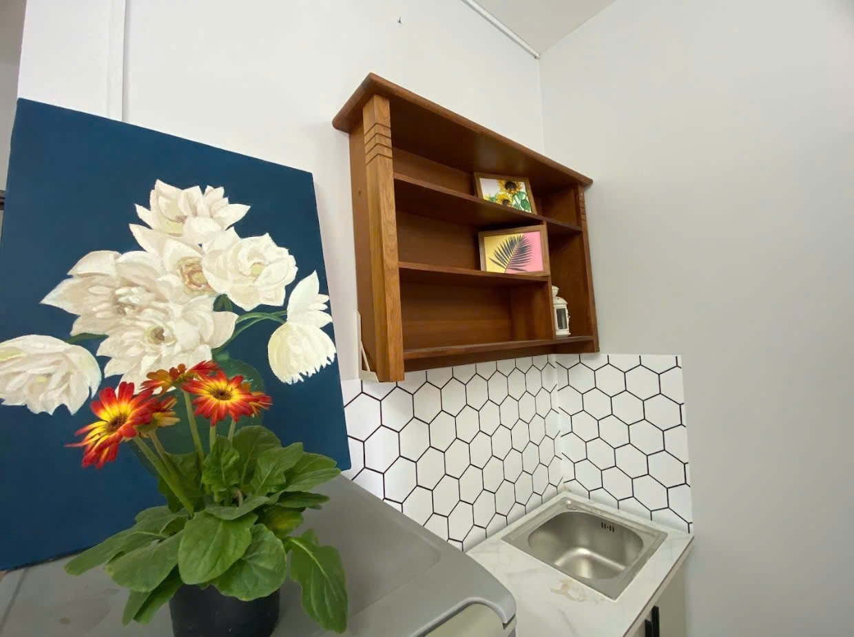 Phòng trọ Studio 25m2 tại Saigontro Lý Chính Thắng - Quận 3 - Phòng bếp
