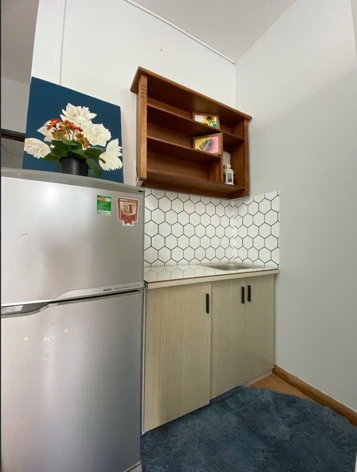 Phòng trọ Studio 25m2 tại Saigontro Lý Chính Thắng - Quận 3 - Phòng bếp