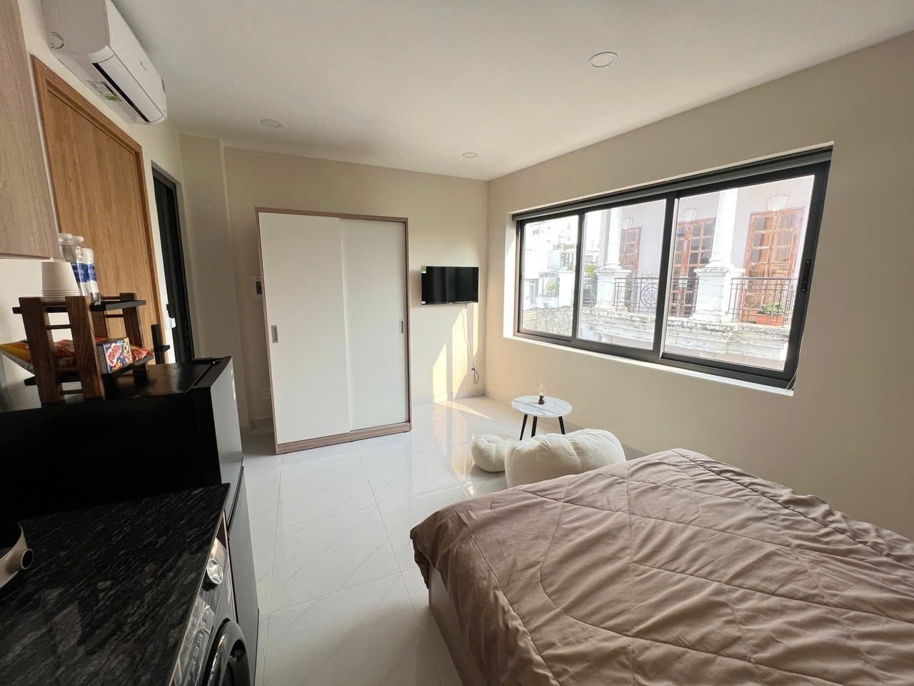 Phòng trọ Studio 25m2 tại PA Home Chu Văn An - Bình Thạnh - Phòng ngủ