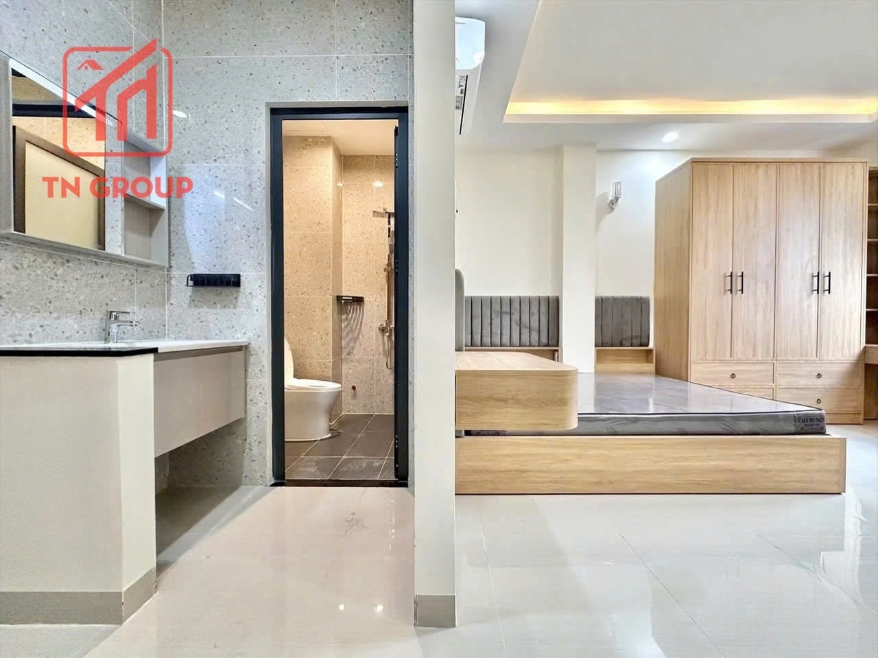 Phòng trọ Studio 30m2 tại QN Group Đào Duy Anh - Phú Nhuận  - Phòng tắm