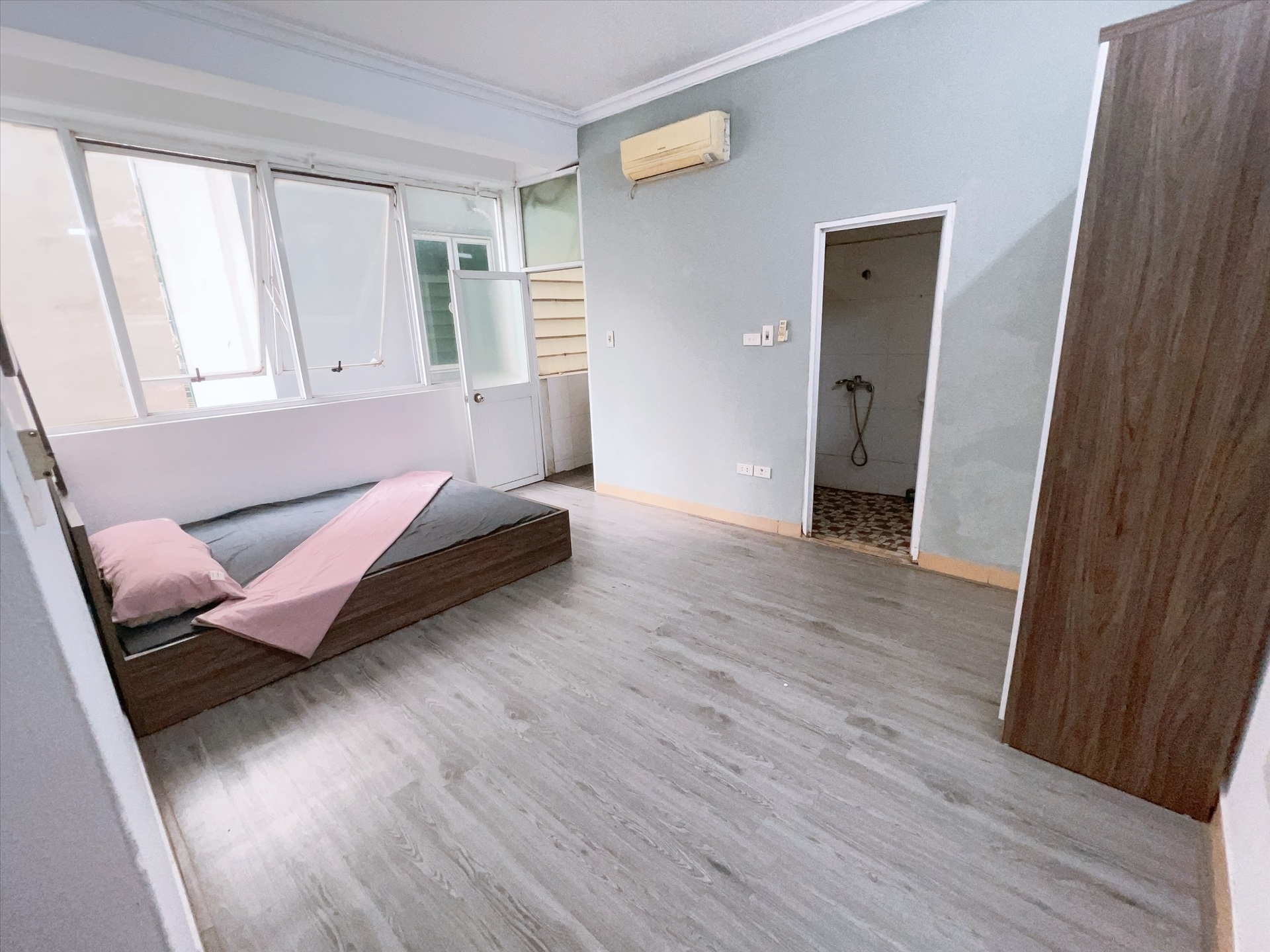 Phòng trọ Studio 25m2 tại HappyHomes Trần Thái Tông - Cầu Giấy - Phòng ngủ