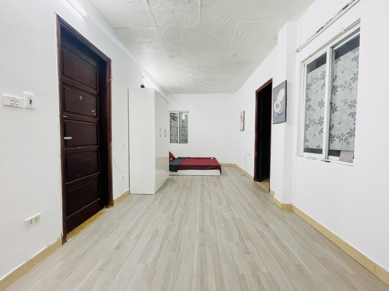 Phòng trọ Studio 28m2 tại HappyHomes Trần Thái Tông - Cầu Giấy - Phòng ngủ