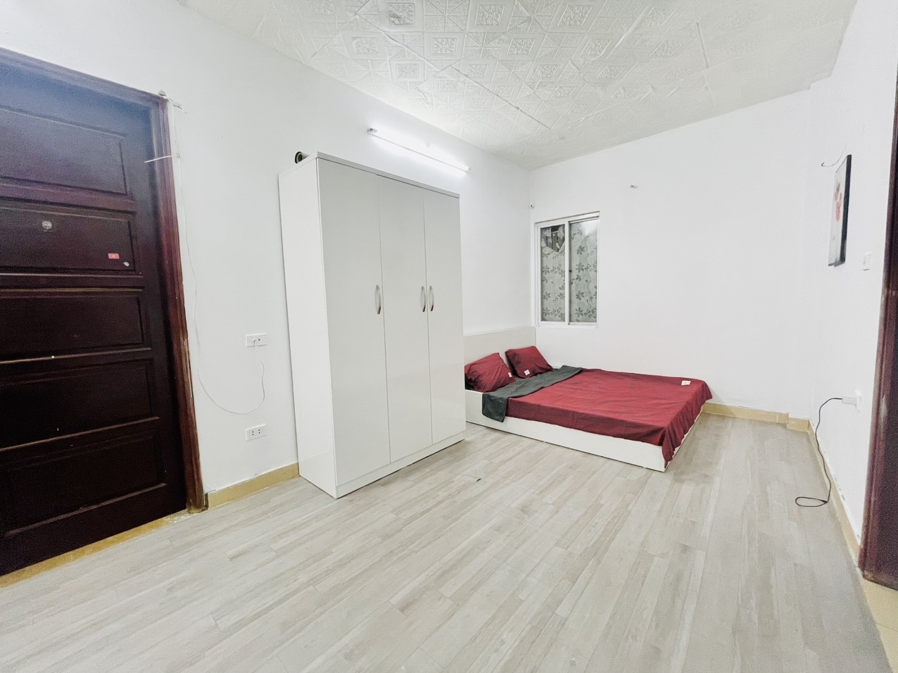 Phòng trọ Studio 28m2 tại HappyHomes Trần Thái Tông - Cầu Giấy - Phòng ngủ