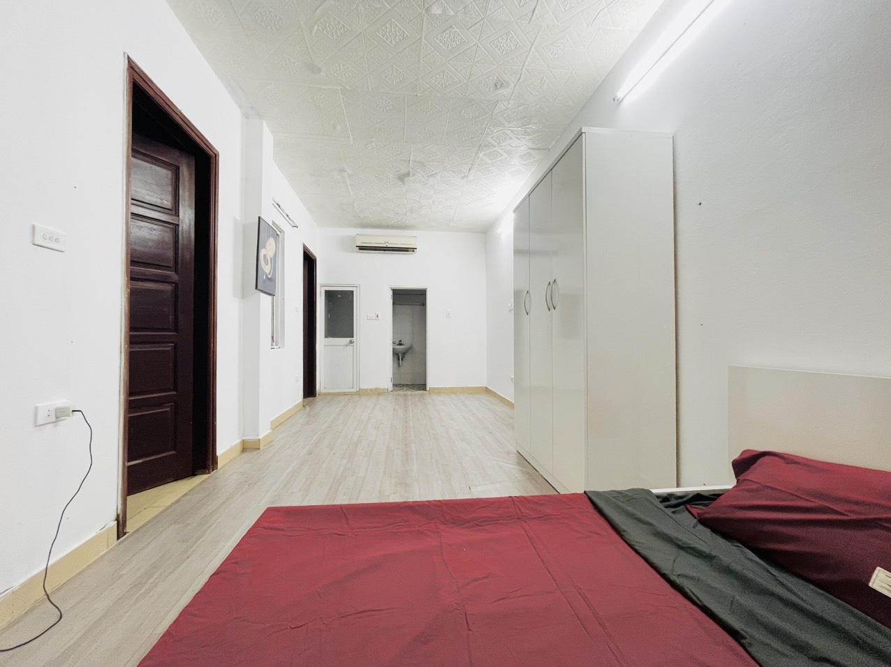 Phòng trọ Studio 28m2 tại HappyHomes Trần Thái Tông - Cầu Giấy - Phòng ngủ