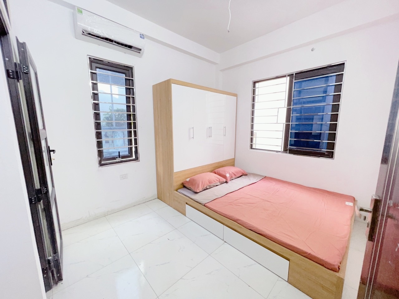 Phòng trọ Studio 25m2 tại HappyHomes 3 Hồ Tùng Mậu - Bắc Từ Liêm - Phòng ngủ