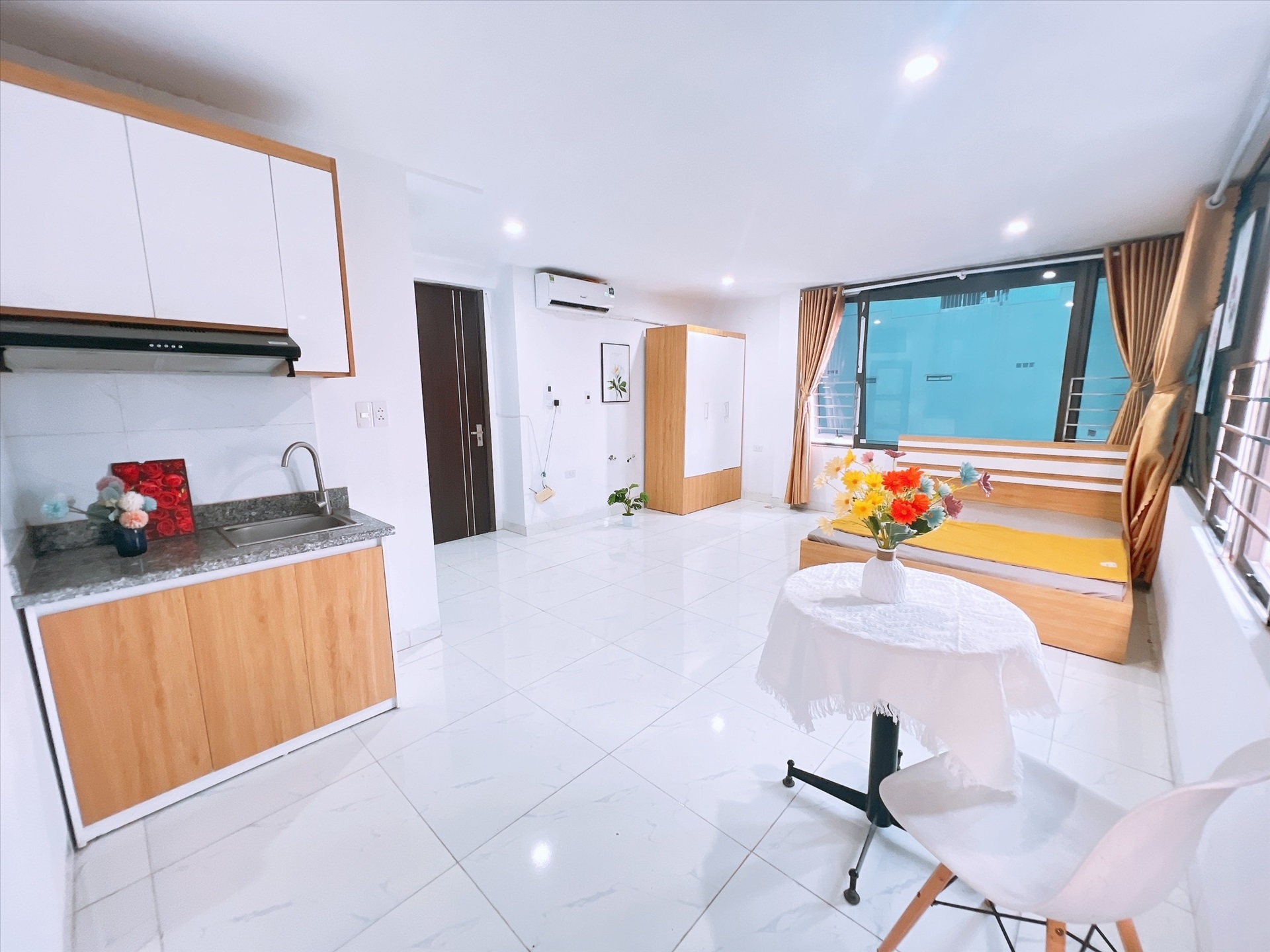 Phòng trọ Studio 30m2 tại HappyHomes 3 Hồ Tùng Mậu - Bắc Từ Liêm - Phòng bếp