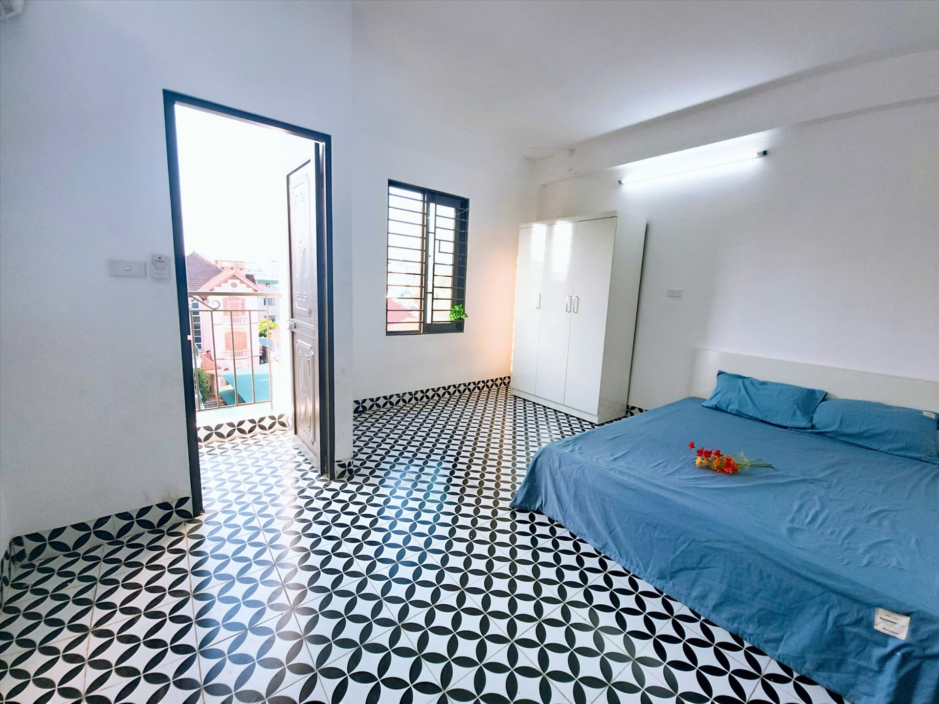 Phòng trọ Studio 25m2 tại HappyHomes 2 Phú Thượng - Tây Hồ - Ban công