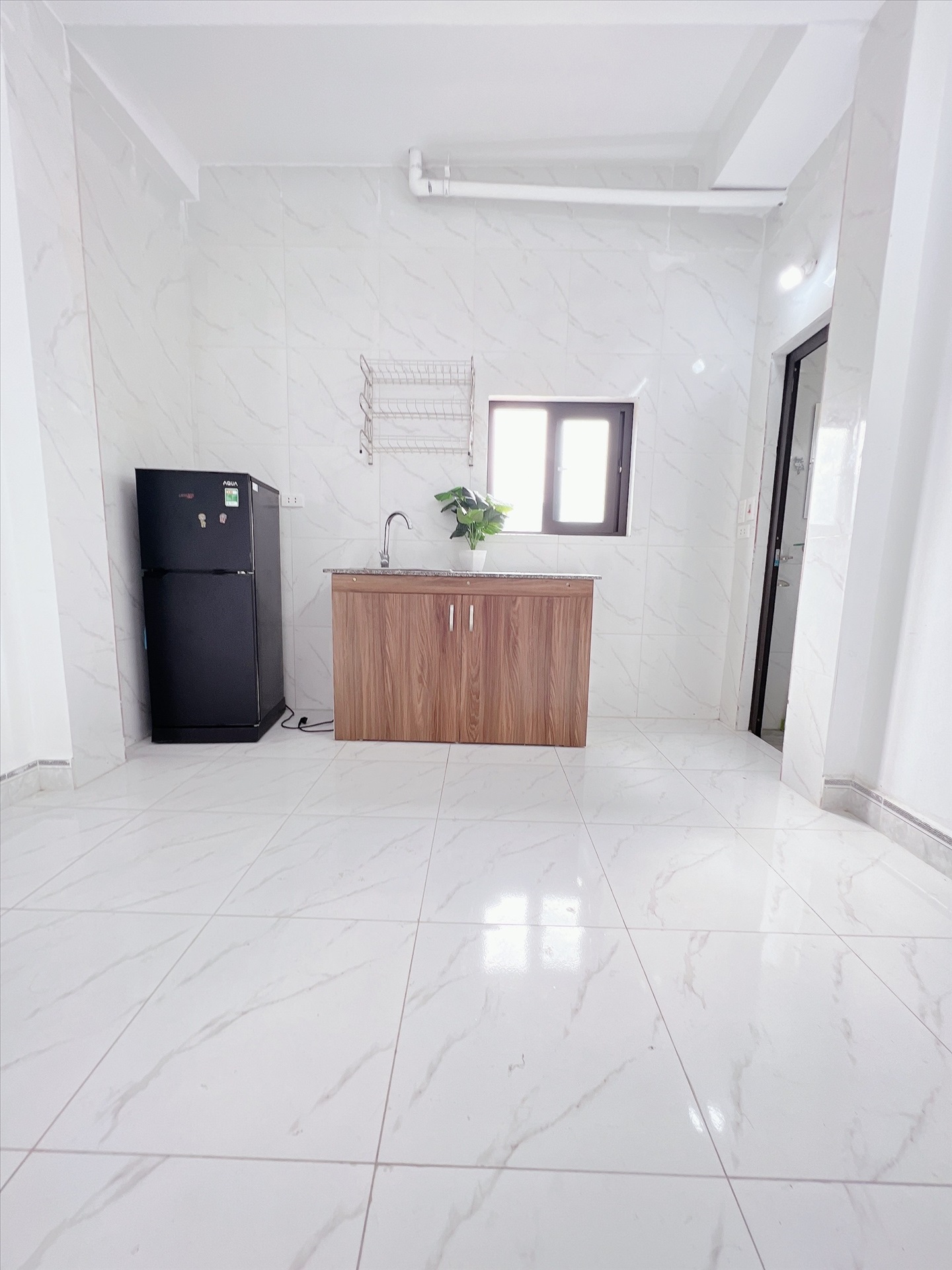 Phòng trọ Studio 25m2 tại Happyhomes Hồ Tùng Mậu - Cầu Giấy - Phòng bếp