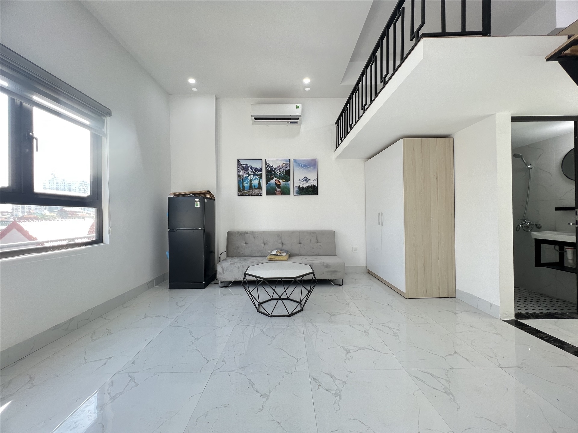 Phòng trọ Duplex 30m2 tại CTC Home 1 Trương Định - Hoàng Mai - Phòng khách