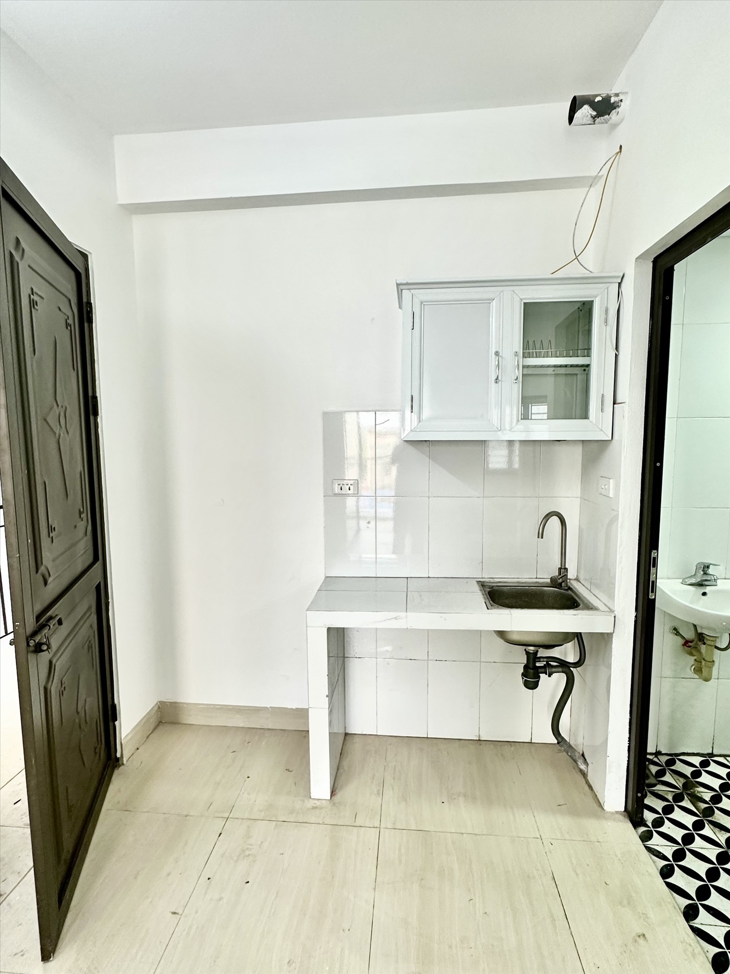 Phòng trọ Studio 25m2 tại HappyHomes 2 Phú Thượng - Tây Hồ - Phòng bếp