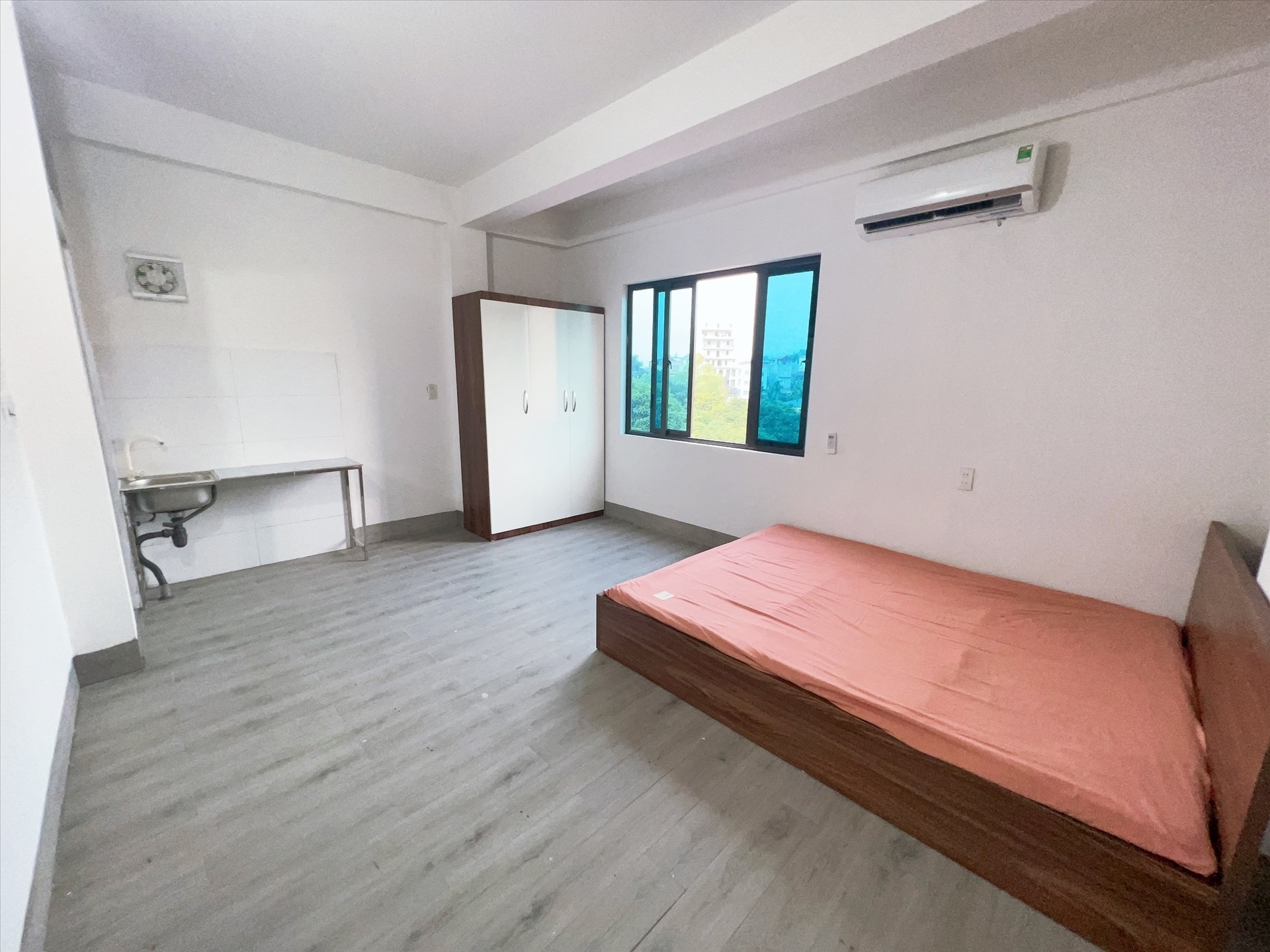 Phòng trọ Studio 22m2 tại HappyHomes Văn Hội - Bắc Từ Liêm - Phòng ngủ