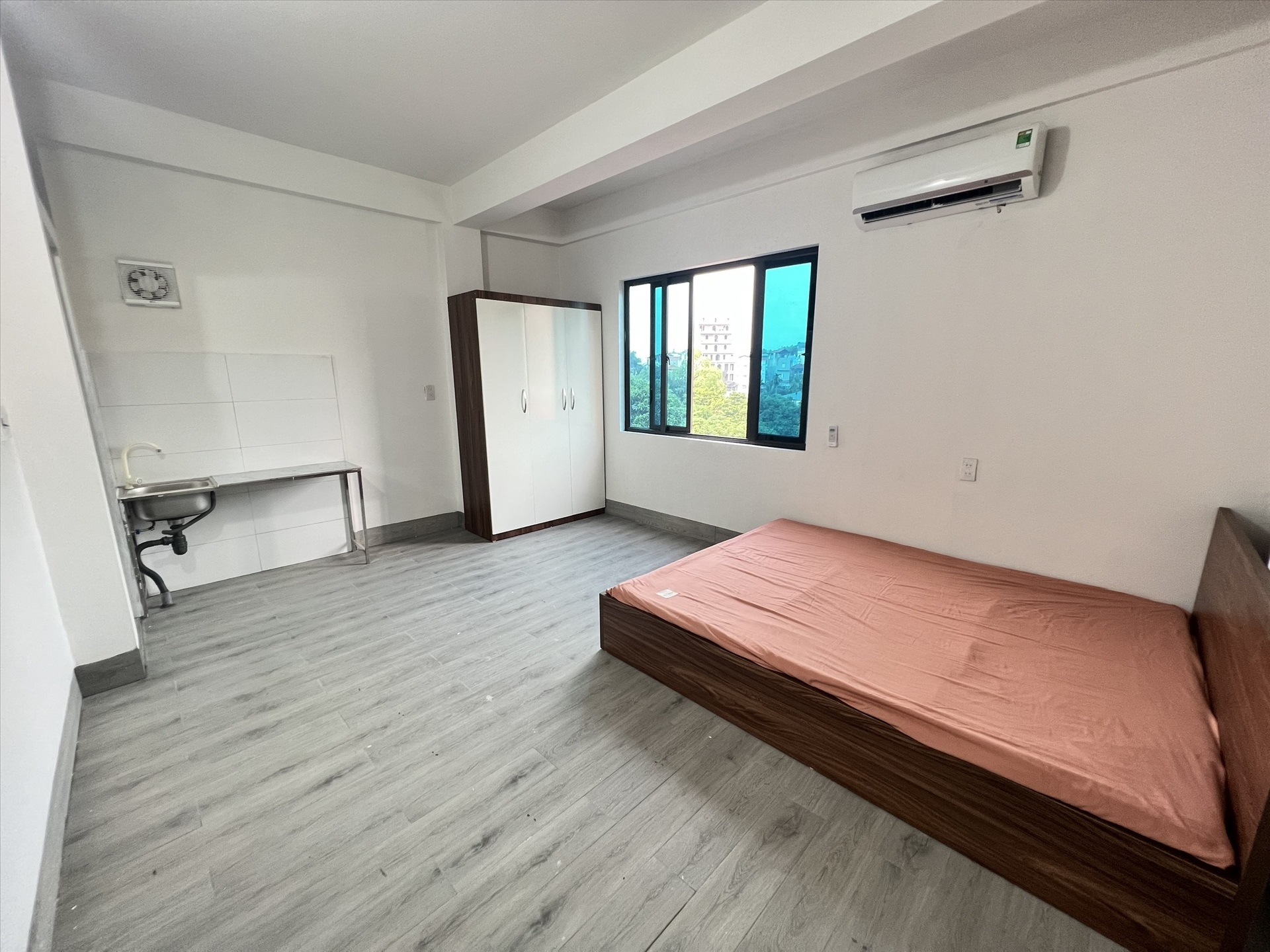 Phòng trọ Studio 22m2 tại HappyHomes Văn Hội - Bắc Từ Liêm - Phòng ngủ