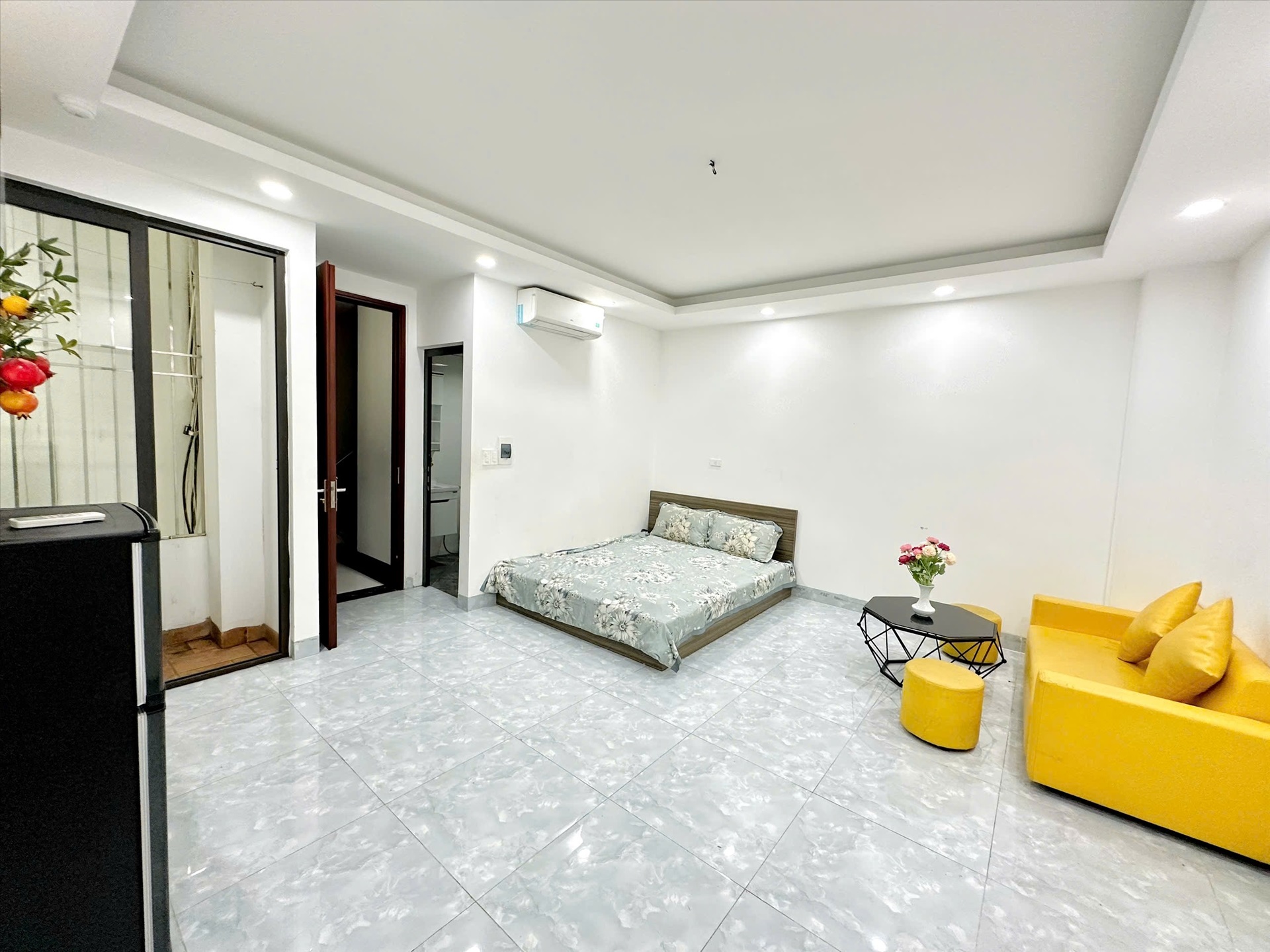 Phòng trọ Studio 30m2 tại TT House 3 Đường Láng - Đống Đa - Phòng ngủ