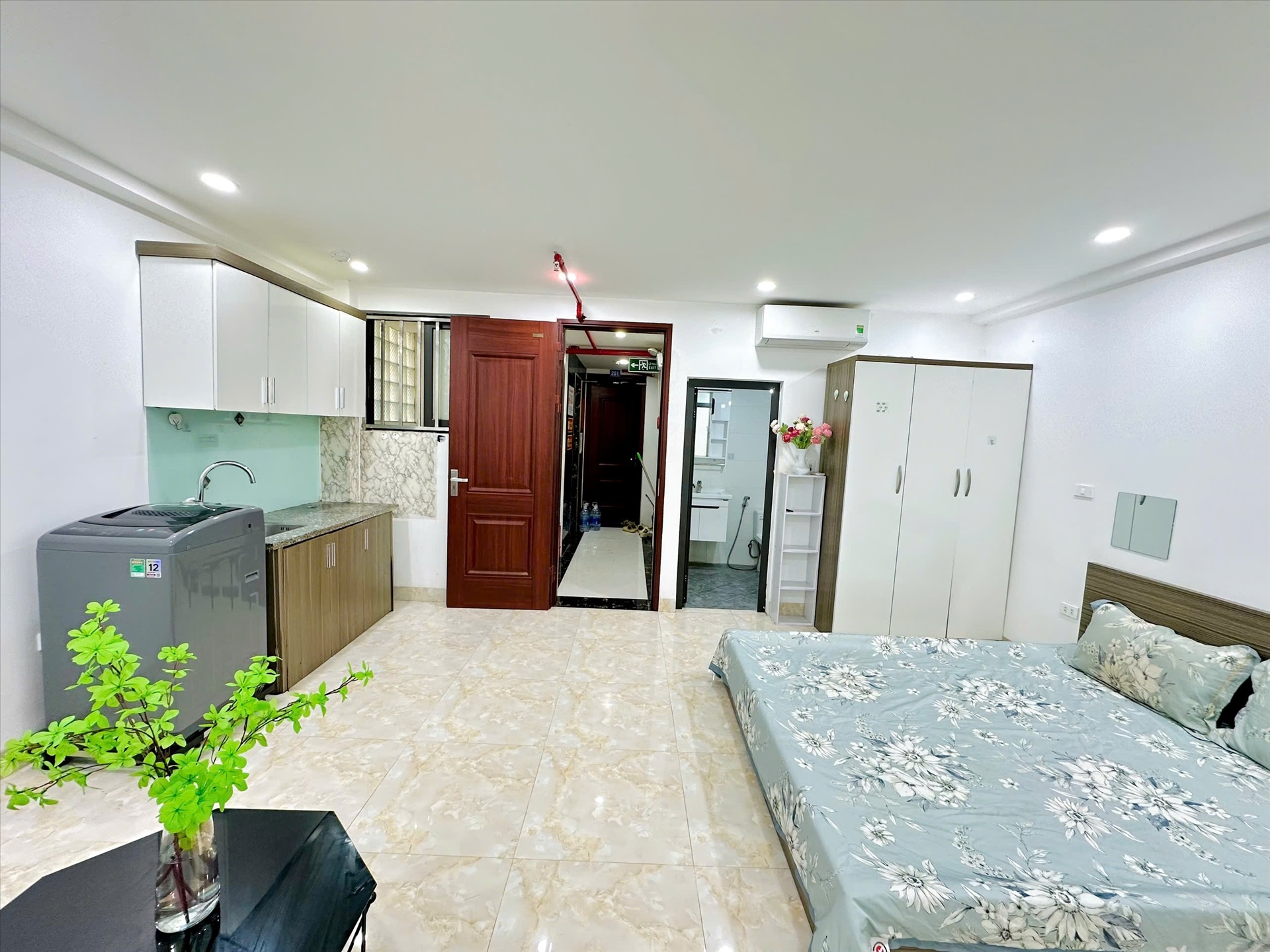Phòng trọ Studio 30m2 tại TT House 3 Đường Láng - Đống Đa - Phòng ngủ