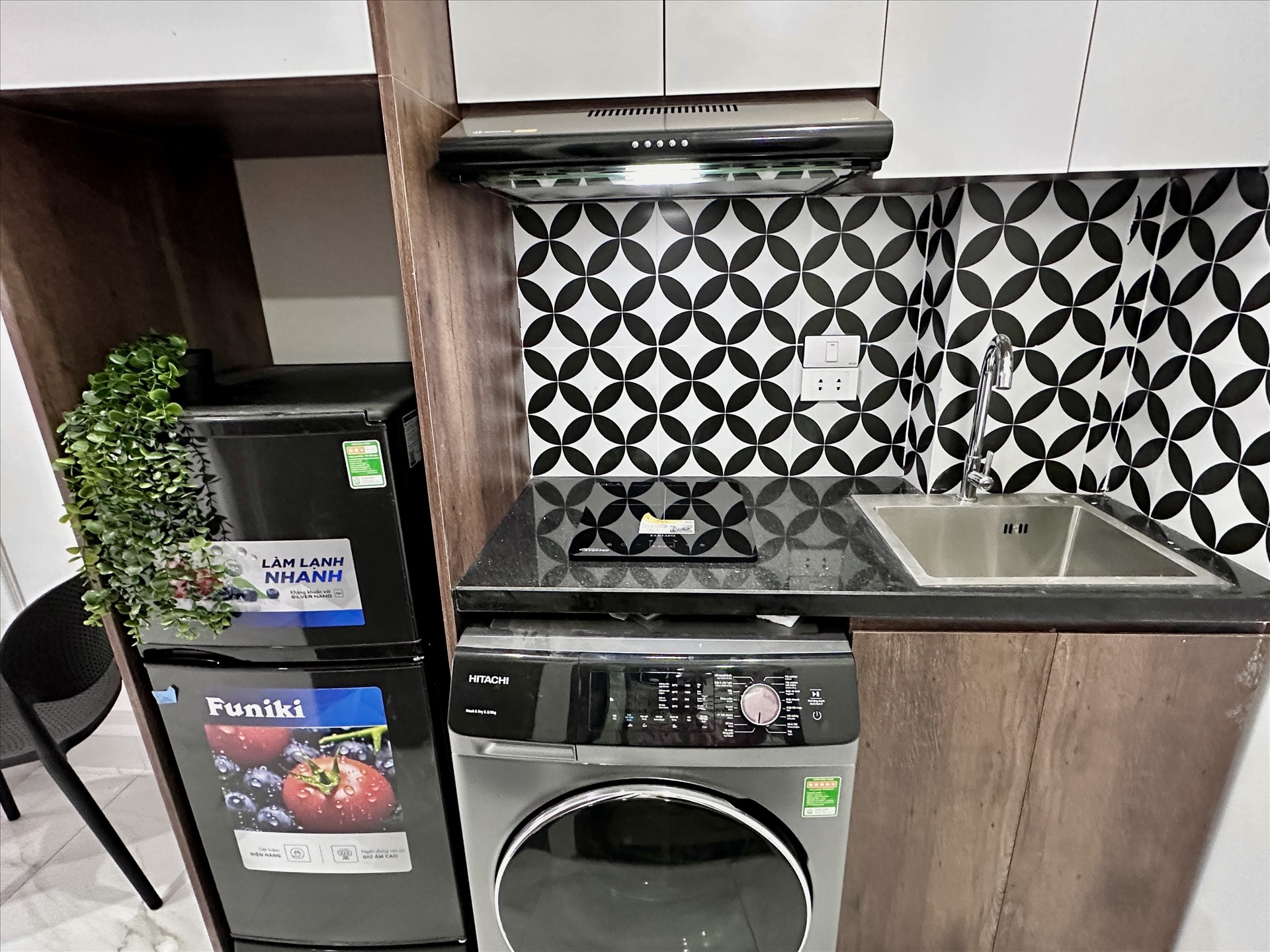 Phòng trọ Studio 25m2 tại Suha Home Xã Đàn - Đống Đa - Phòng bếp