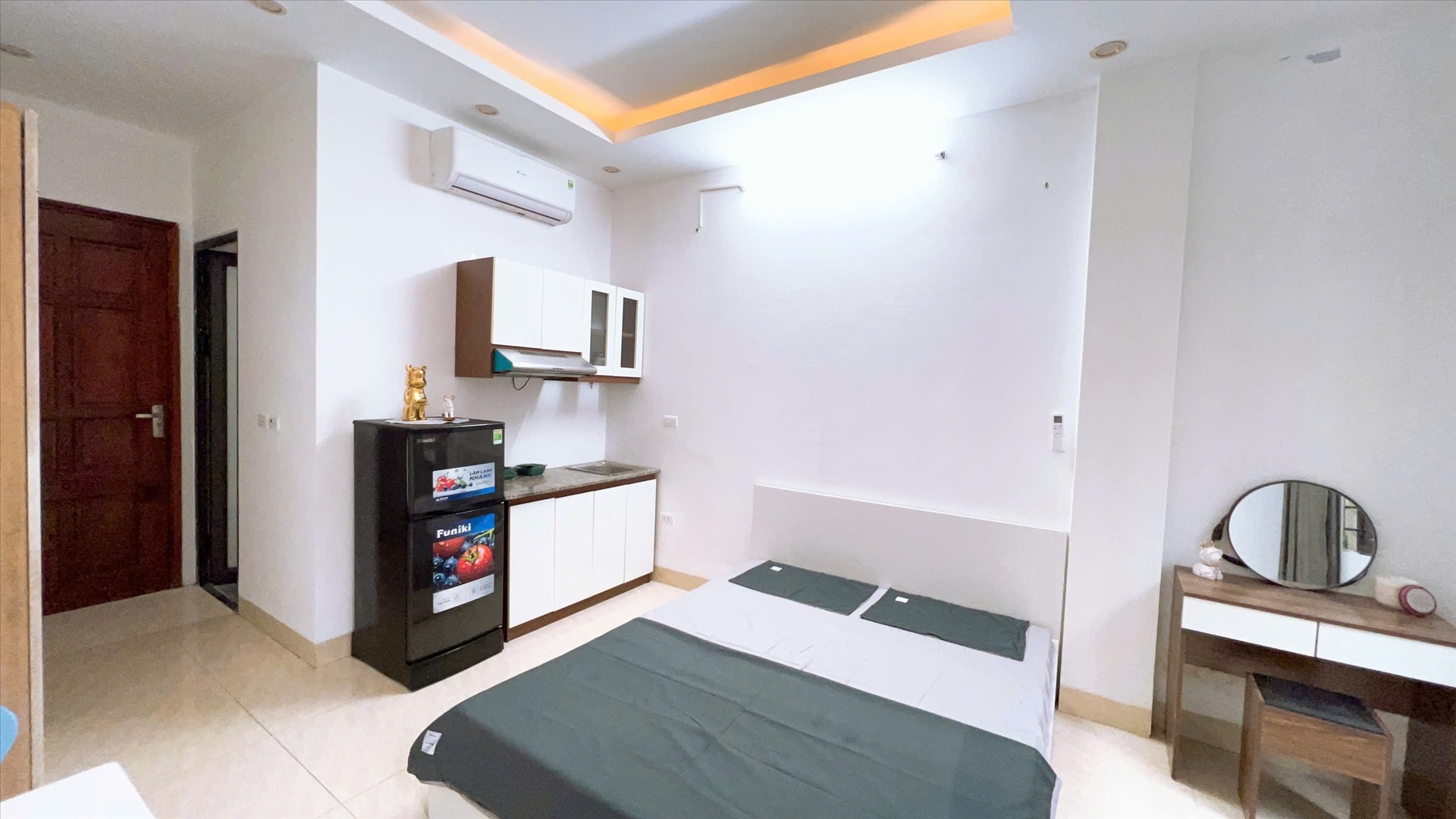 Phòng trọ Studio 25m2 tại QHOME Nguyễn Xiển - Thanh Xuân - Phòng bếp