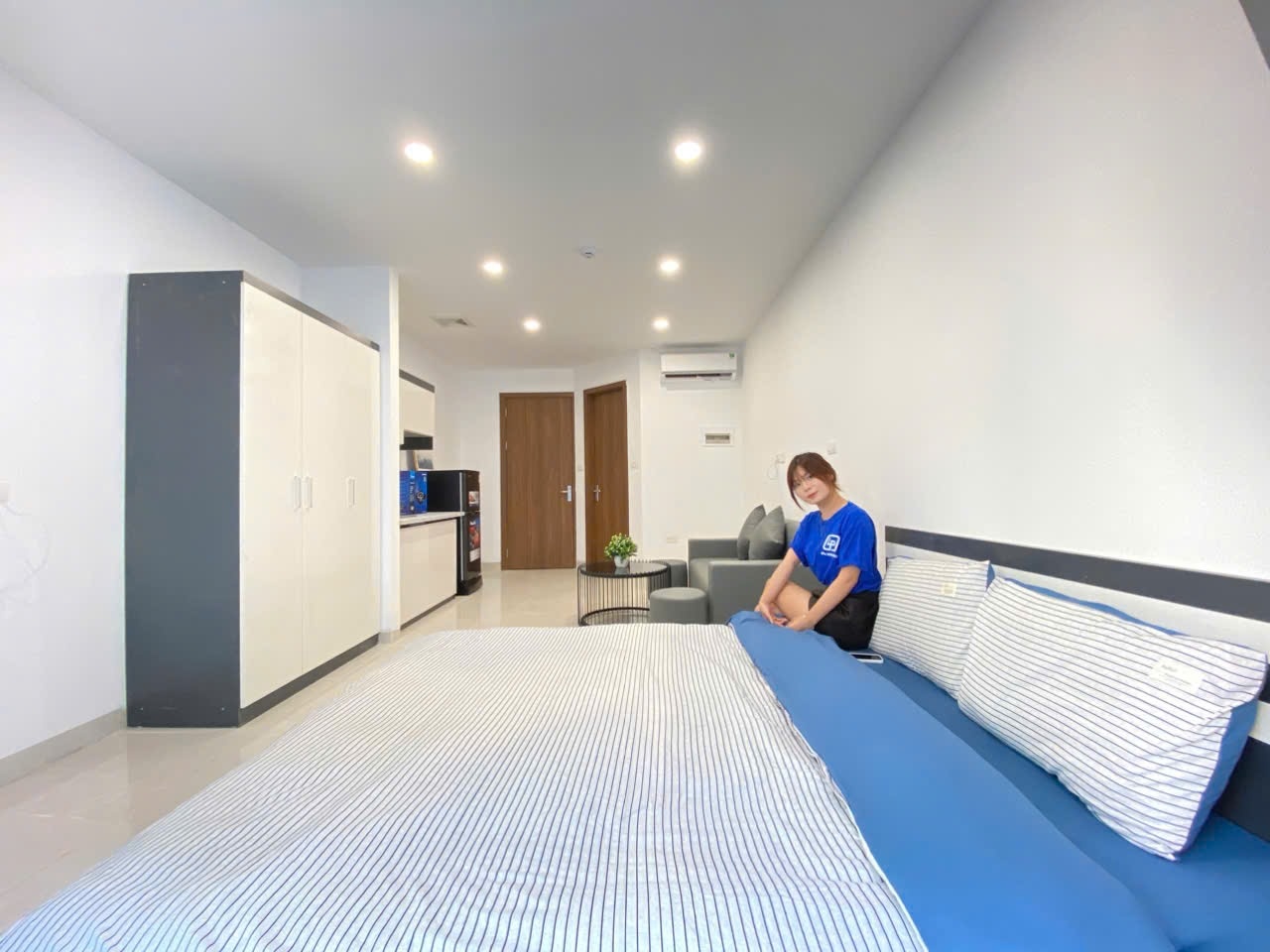 Phòng trọ Studio 35m2 tại 4PS Housing 2 Lạc Long Quân - Tây Hồ - Phòng ngủ