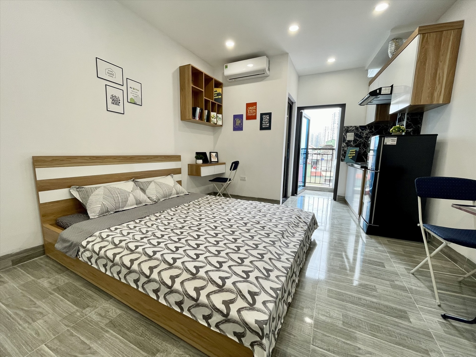 Phòng trọ Studio 30m2 tại Airstay Hoàng Mai - Hoàng Mai - Phòng ngủ