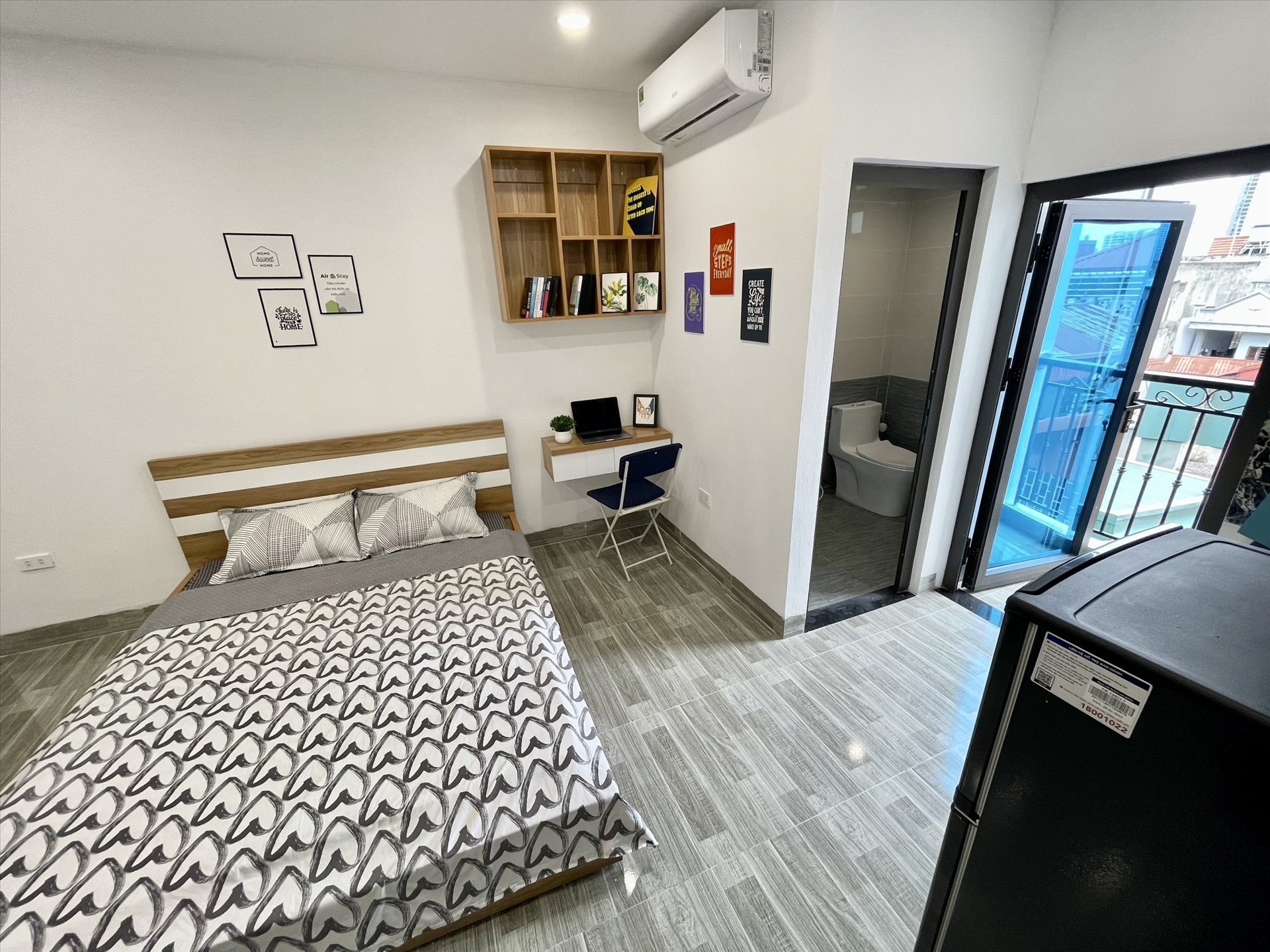 Phòng trọ Studio 30m2 tại Airstay Hoàng Mai - Hoàng Mai - Phòng ngủ