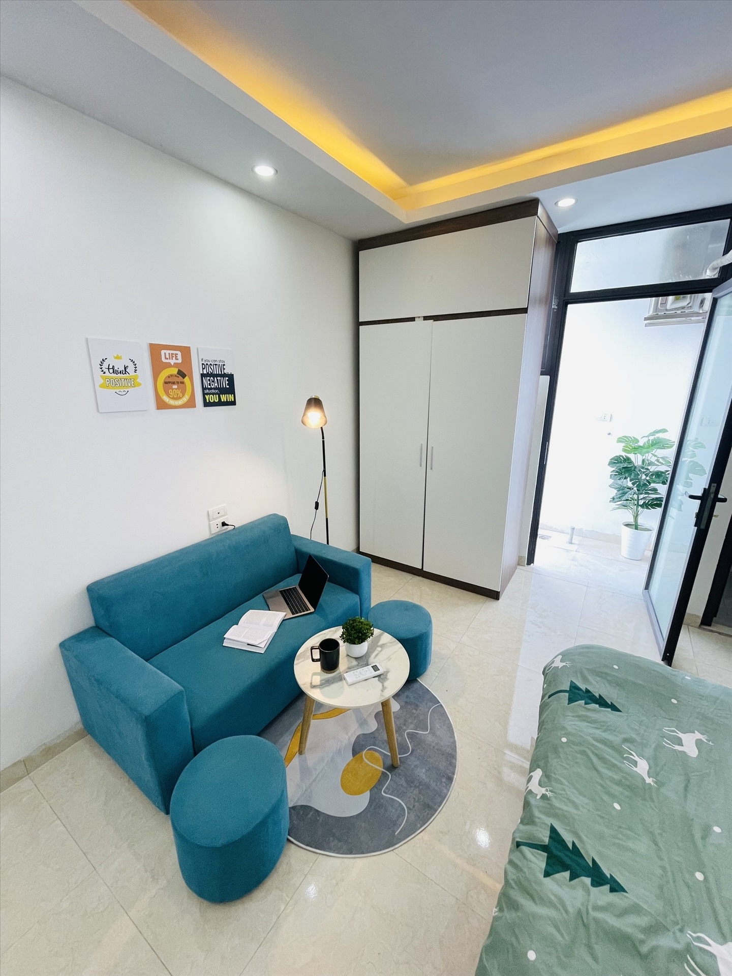 Phòng trọ Studio 25m2 tại Airstay Lê Duẩn - Đống Đa - Phòng khách