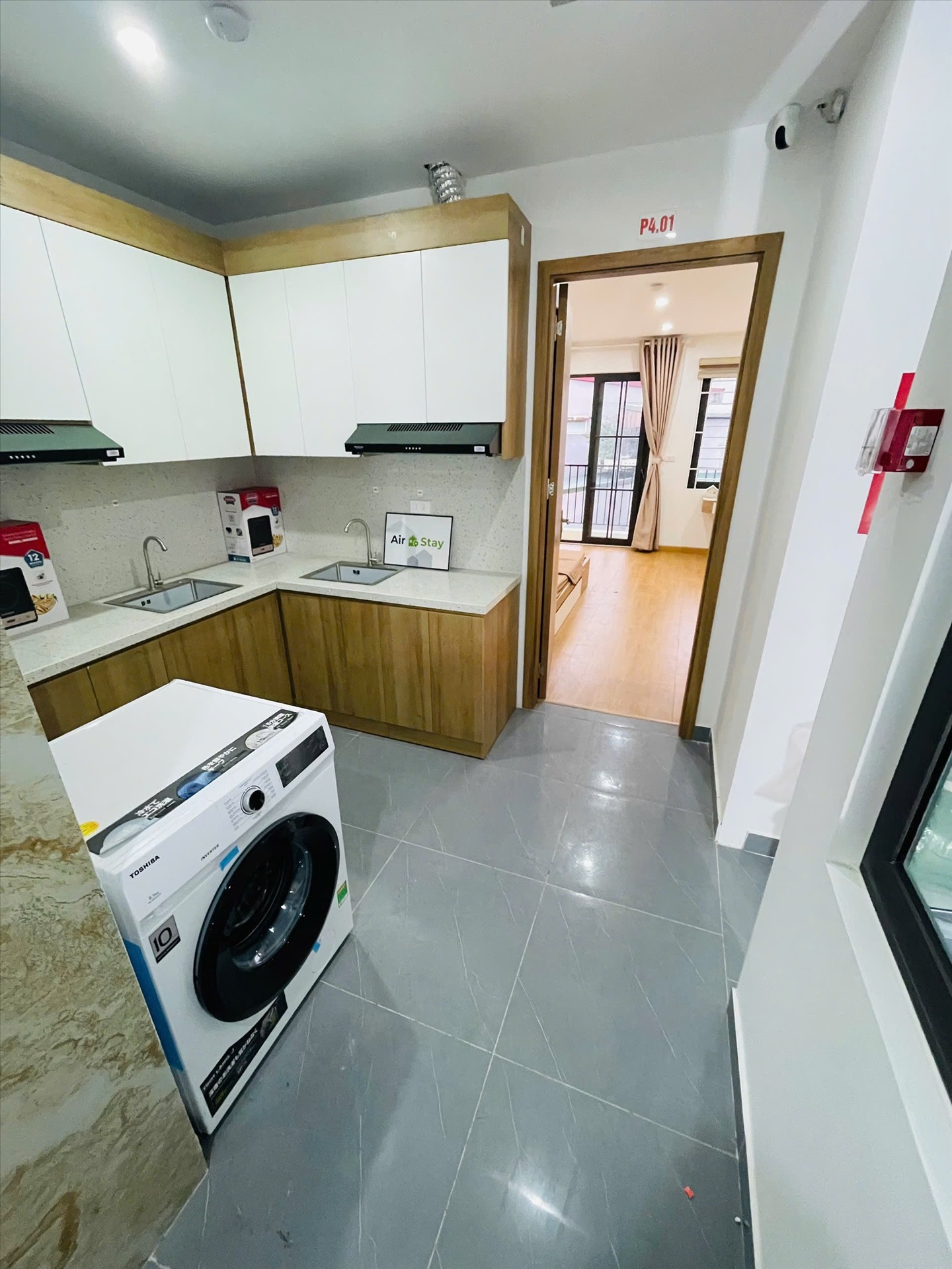 Phòng trọ 2 Phòng ngủ 70m2 tại Airstay Yên Lạc - Hai Bà Trưng - Phòng bếp