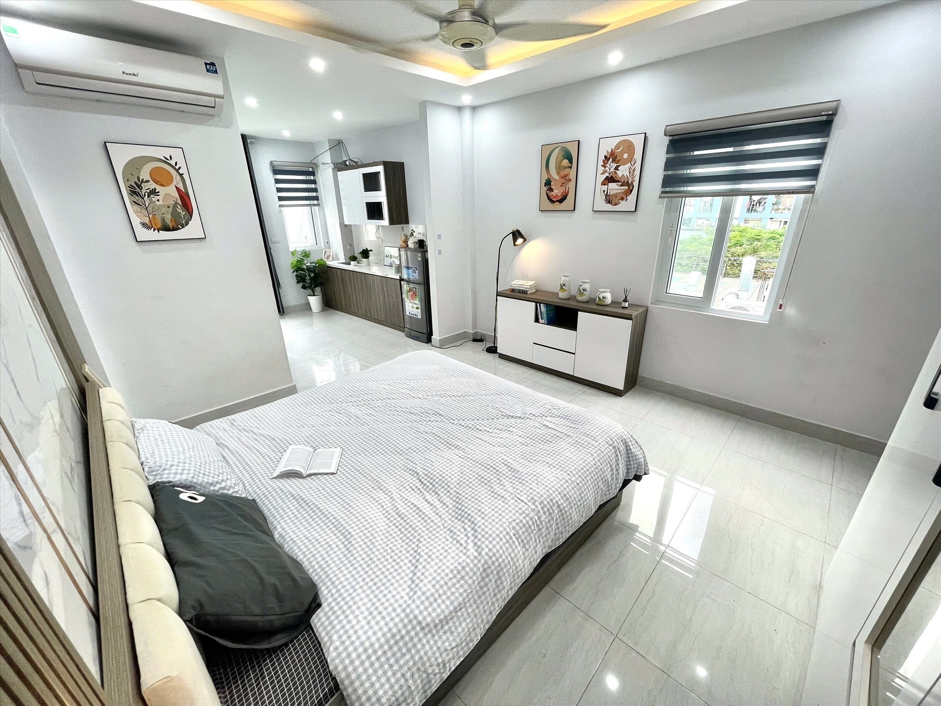 Phòng trọ Studio 30m2 tại Airstay Trần Đại Nghĩa - Hai Bà Trưng - Phòng ngủ