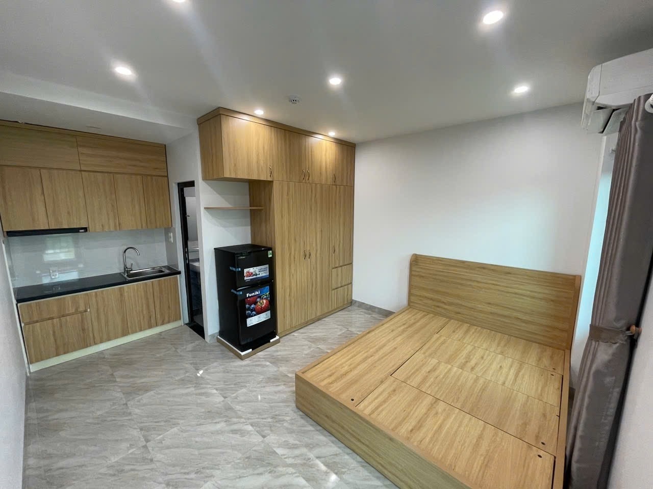 Phòng trọ Studio 25m2 tại LM Land 2 Trịnh Văn Bô - Nam Từ Liêm - Phòng ngủ