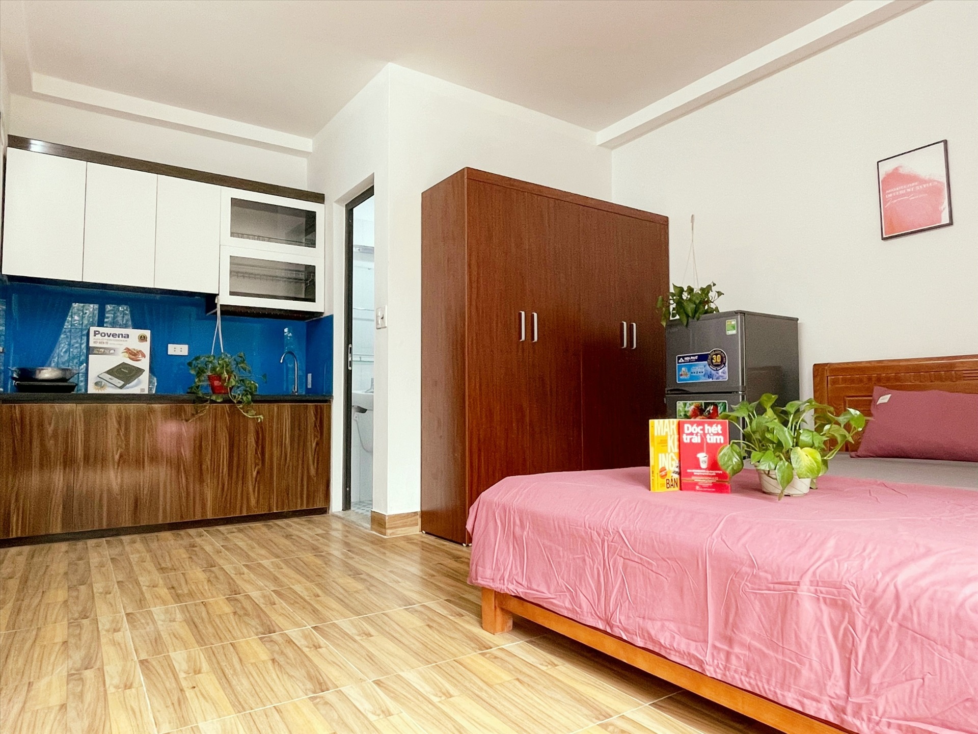 Phòng trọ Studio 25m2 tại Suha Home Khương Đình - Thanh Xuân - Phòng ngủ