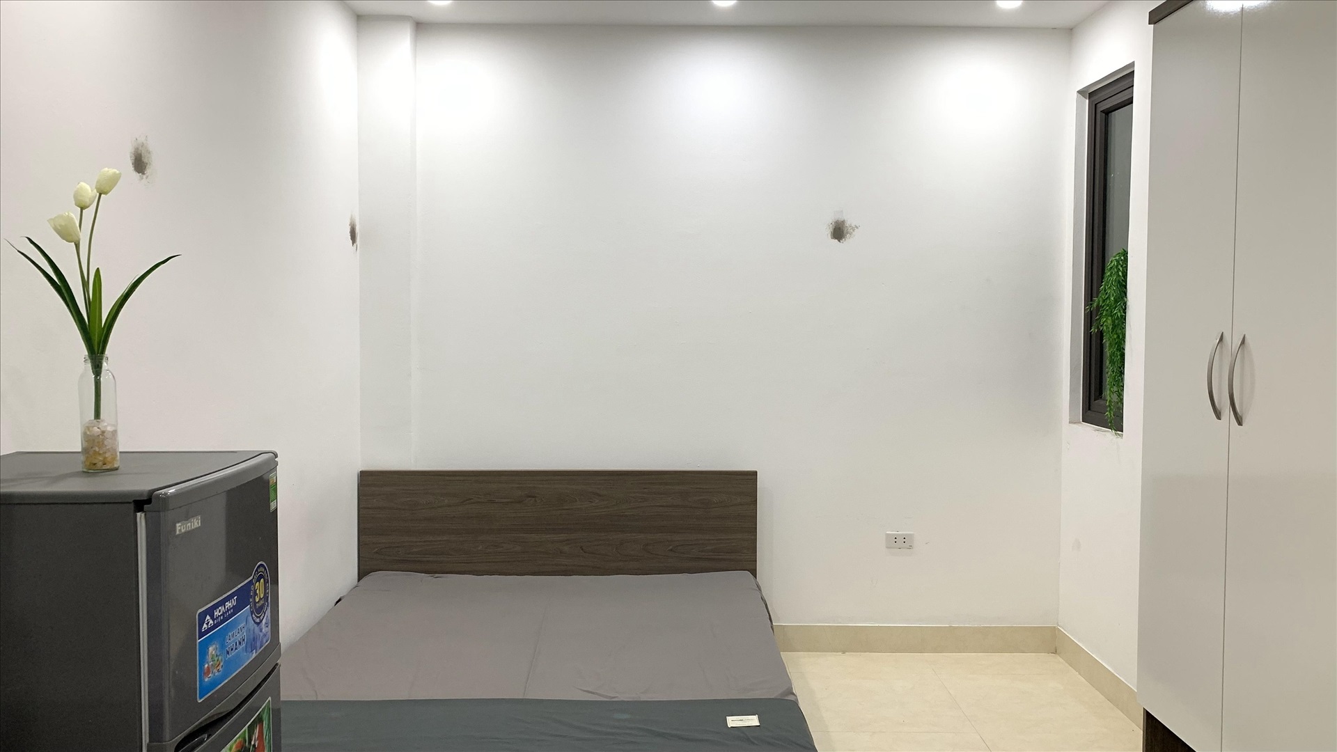 Phòng trọ Studio 25m2 tại RENHOUSE Dương Quảng Hàm - Cầu Giấy - Phòng ngủ