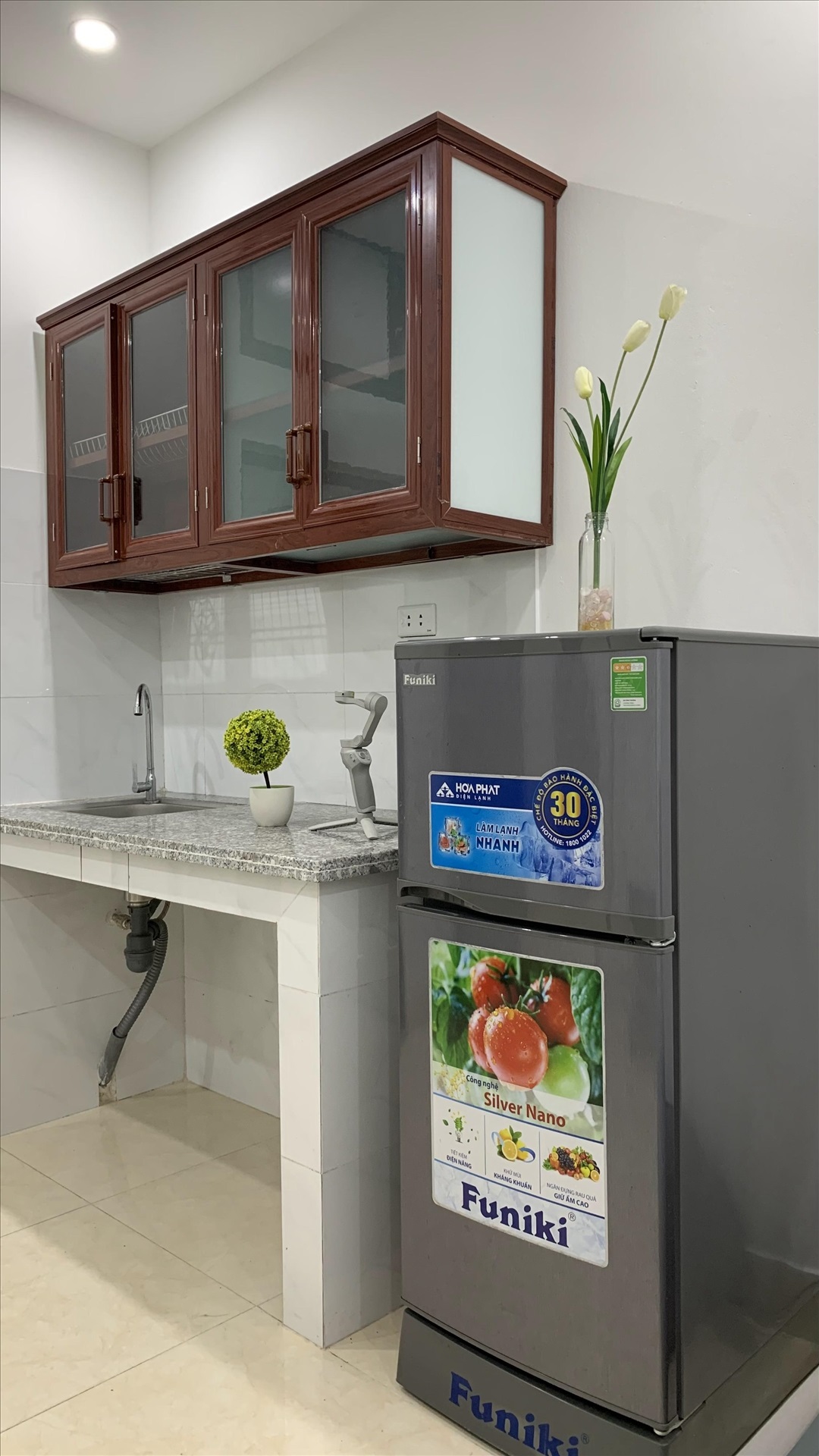 Phòng trọ Studio 25m2 tại RENHOUSE Dương Quảng Hàm - Cầu Giấy - Phòng bếp