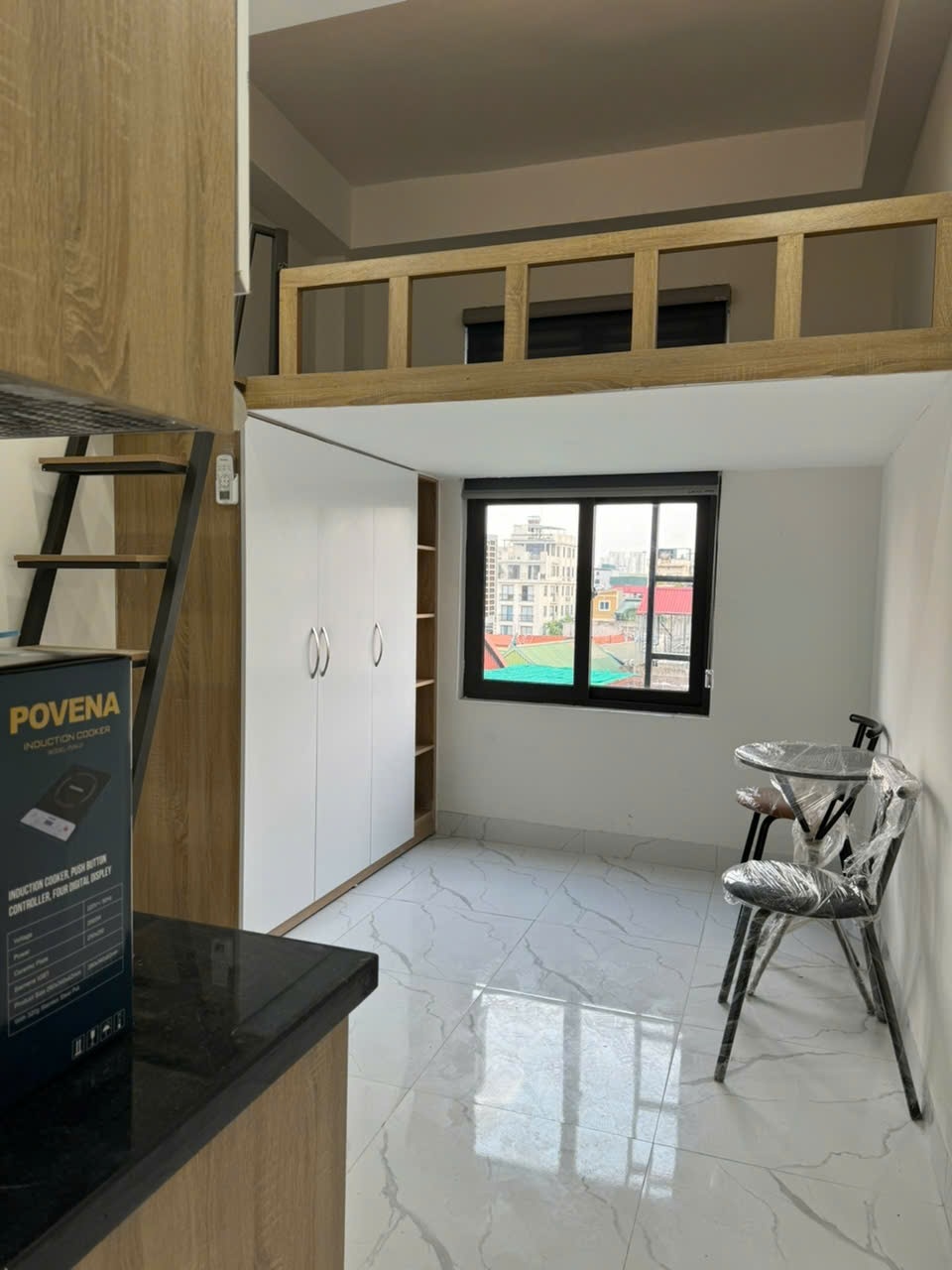 Phòng trọ Duplex 25m2 tại NTV Apartment Phương Mai - Đống Đa - Phòng khách