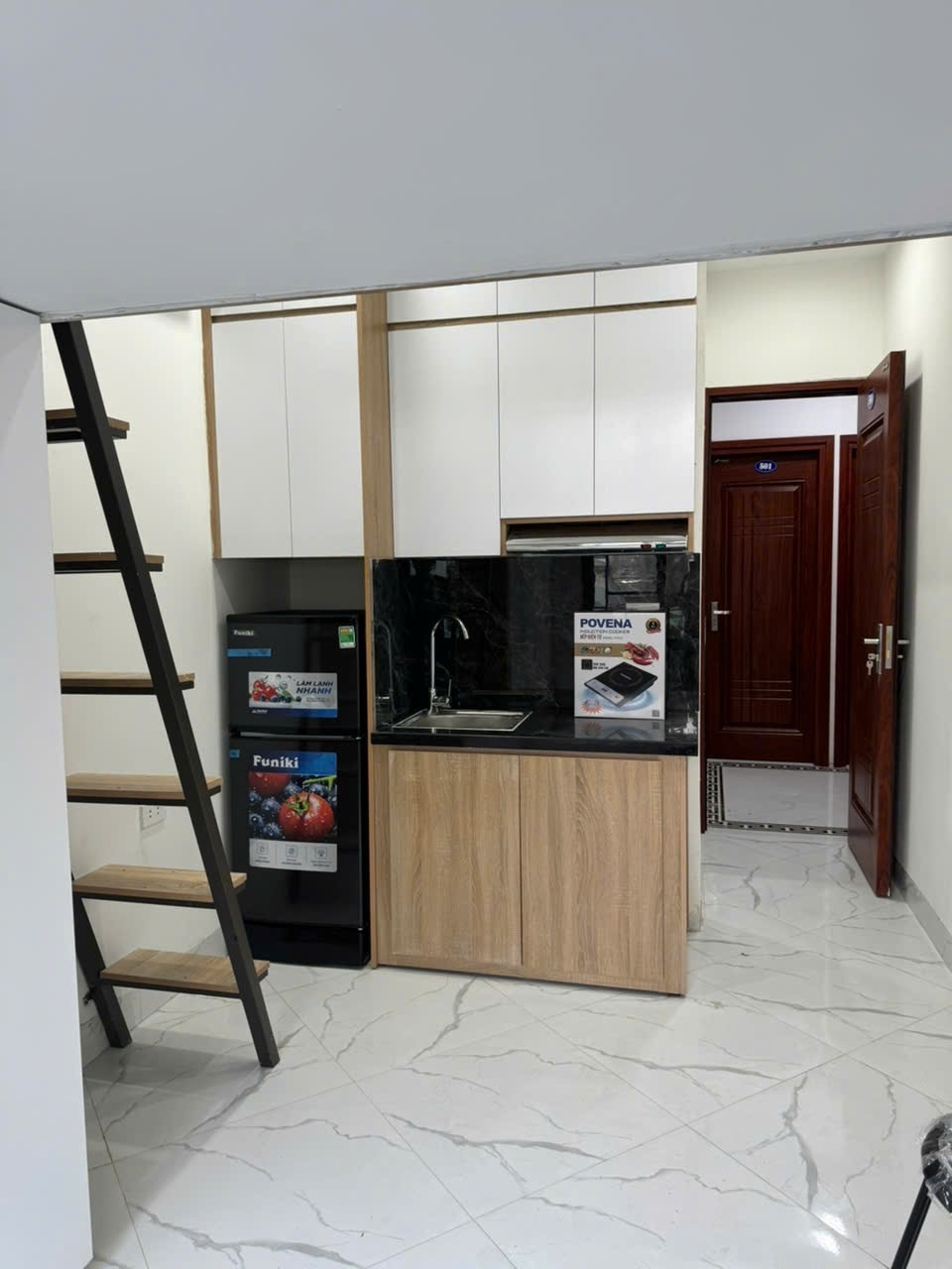 Phòng trọ Duplex 25m2 tại NTV Apartment Phương Mai - Đống Đa - Phòng bếp