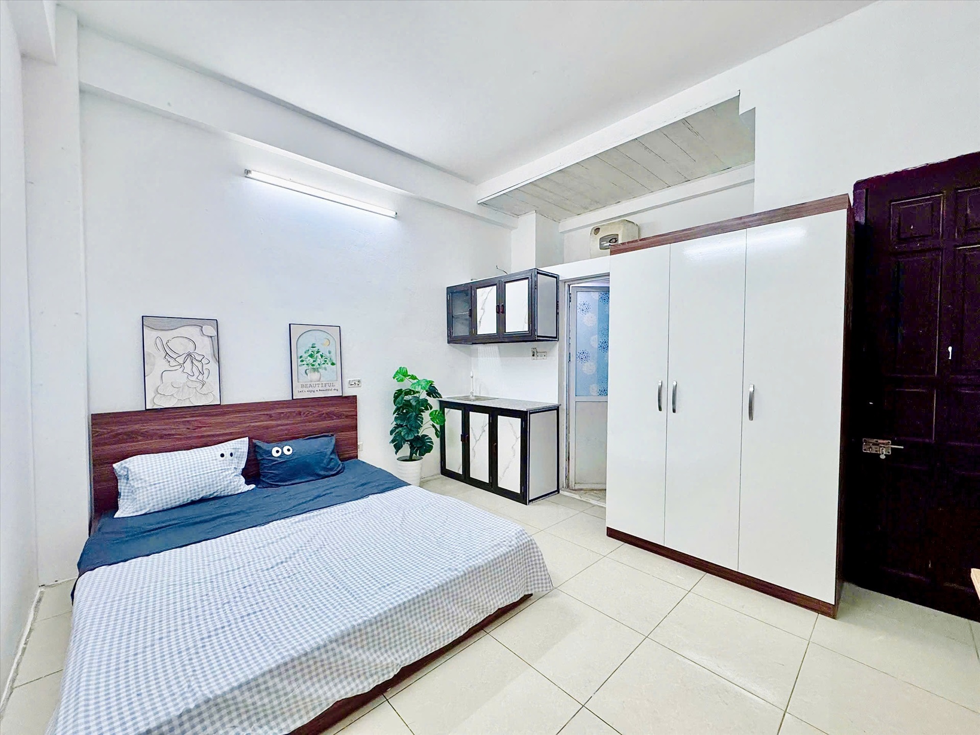 Phòng trọ Studio 25m2 tại Time House Chùa Láng - Đống Đa - Phòng bếp