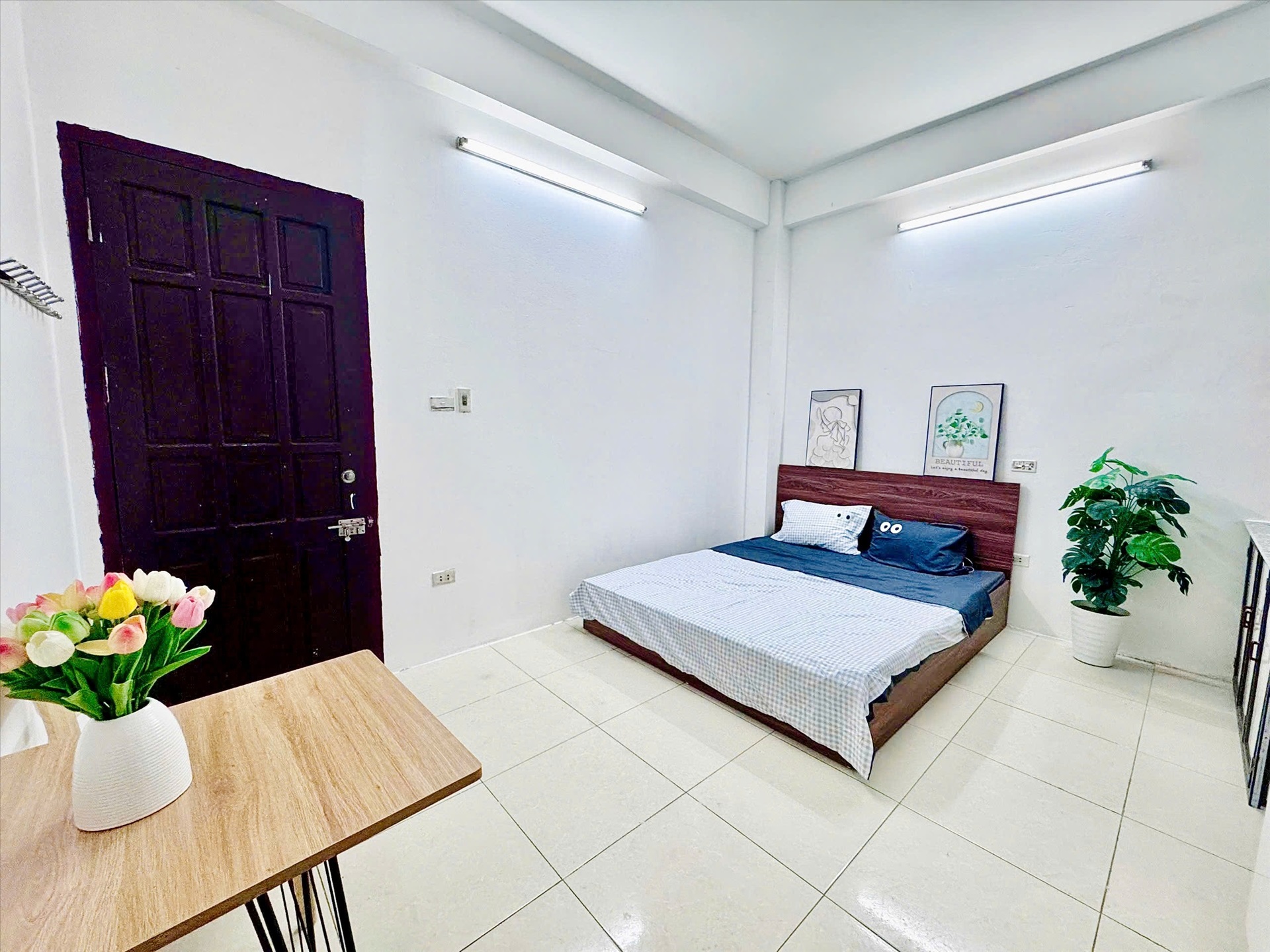 Phòng trọ Studio 25m2 tại Time House Chùa Láng - Đống Đa - Phòng ngủ